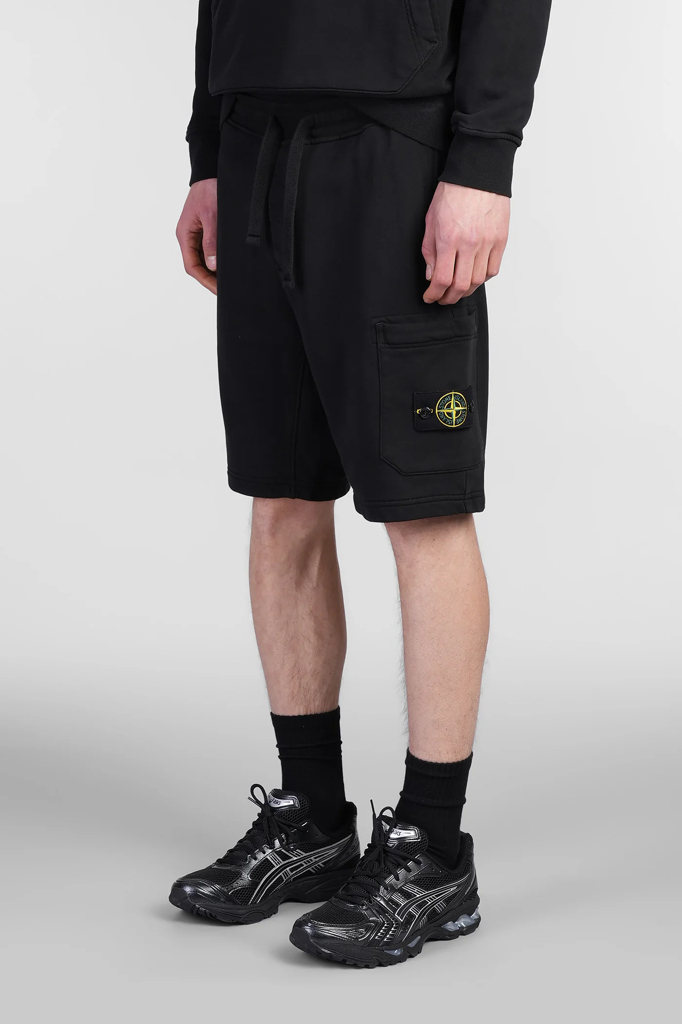 Shorts in black cotton - Image 4
