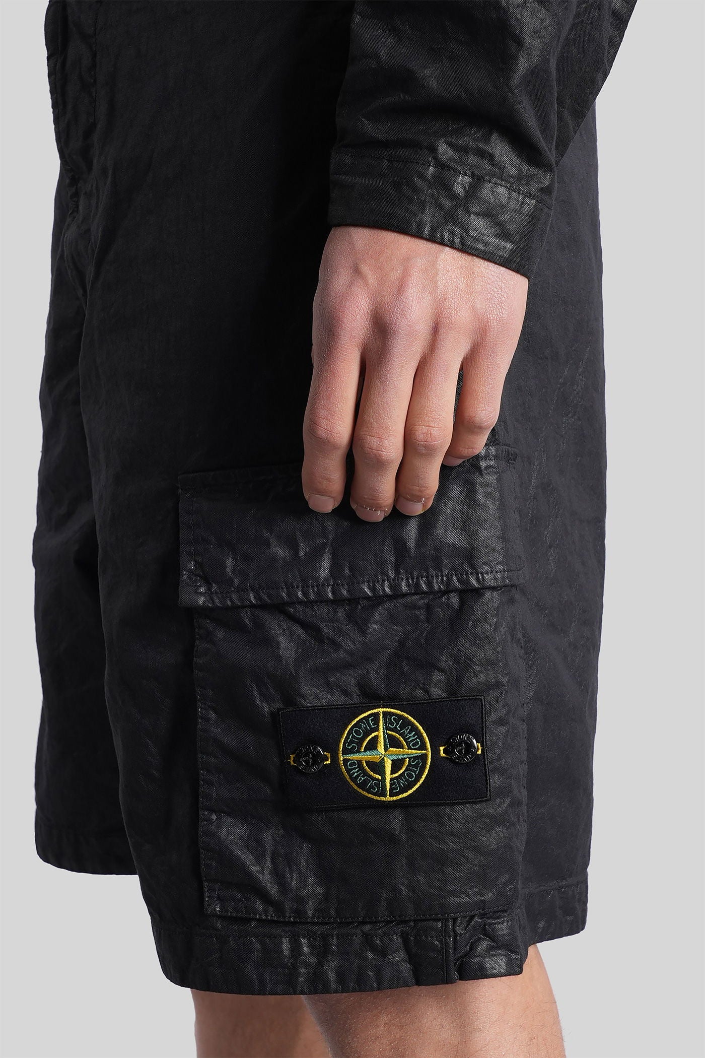 Shorts in black polyamide - Image 10