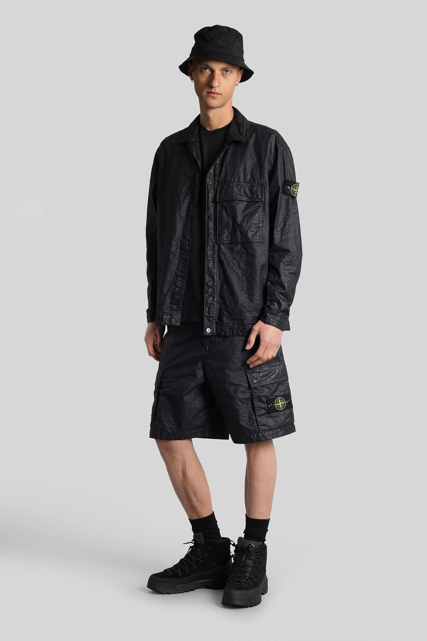 Shorts in black polyamide - Image 2