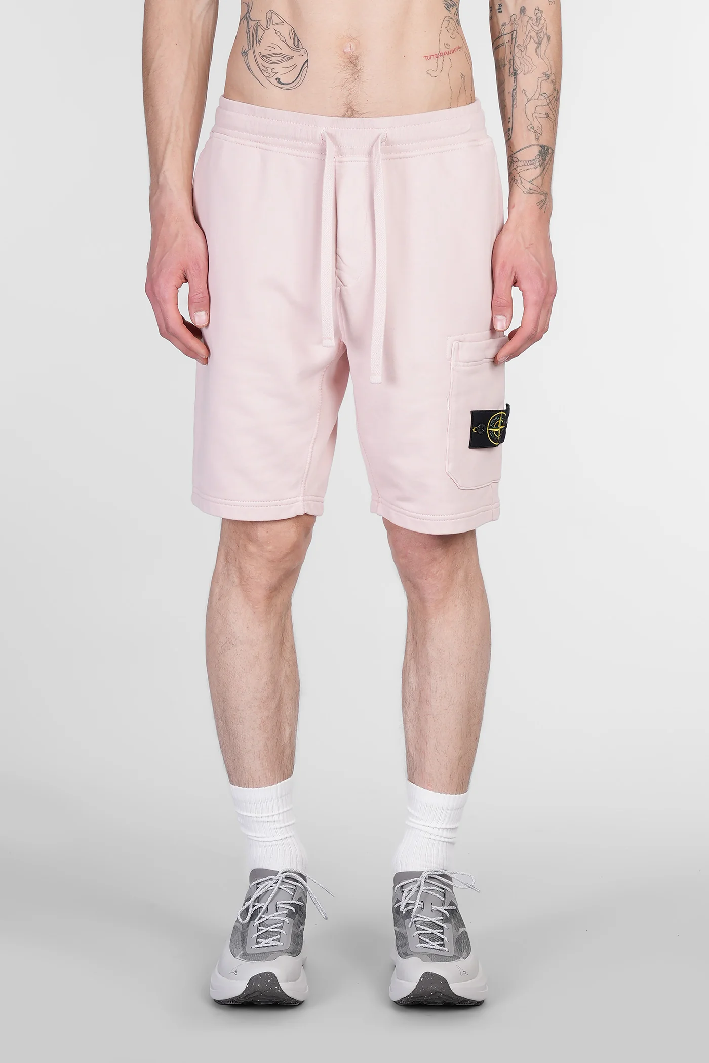 Shorts in rose-pink cotton
