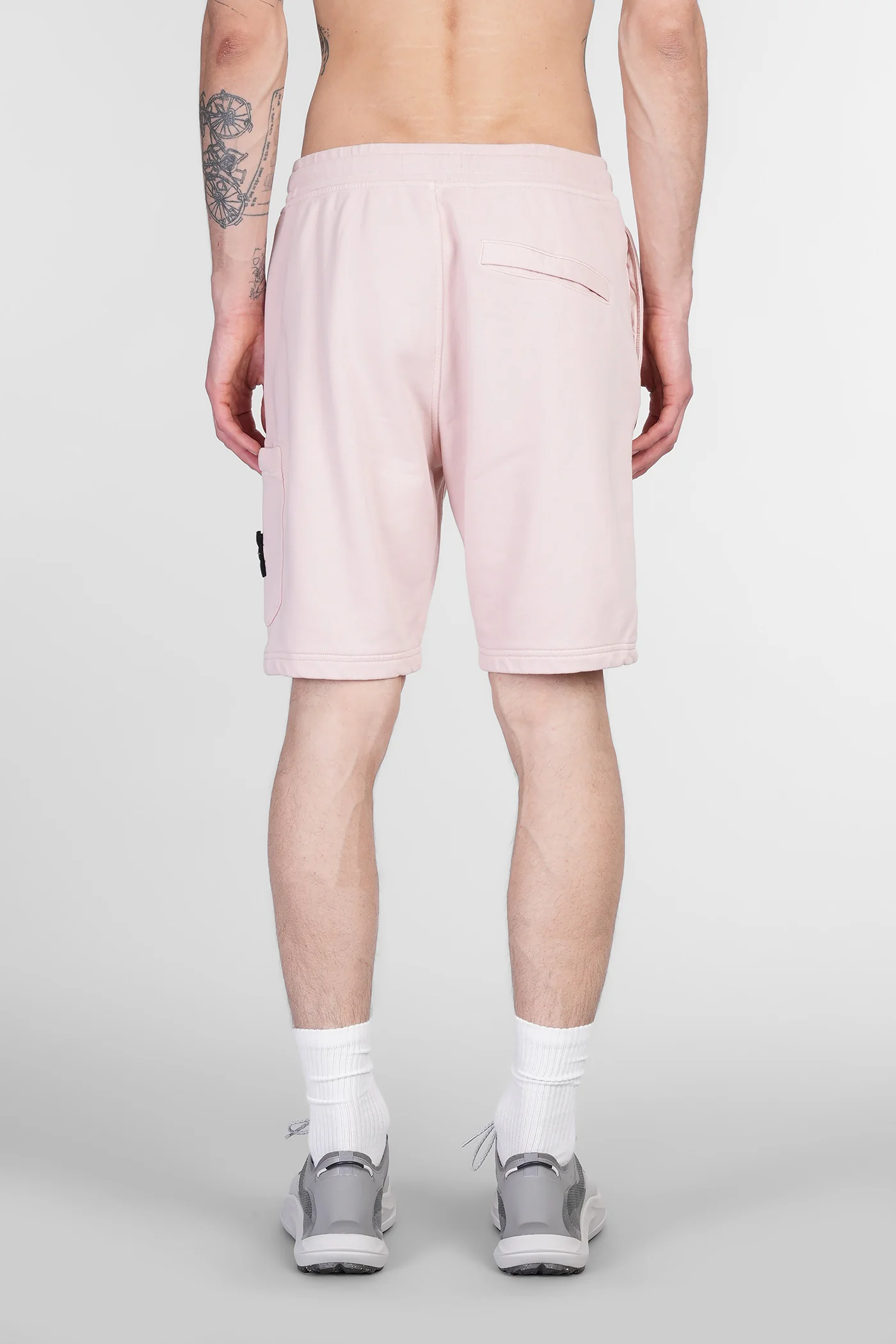 Shorts in rose-pink cotton - Image 3