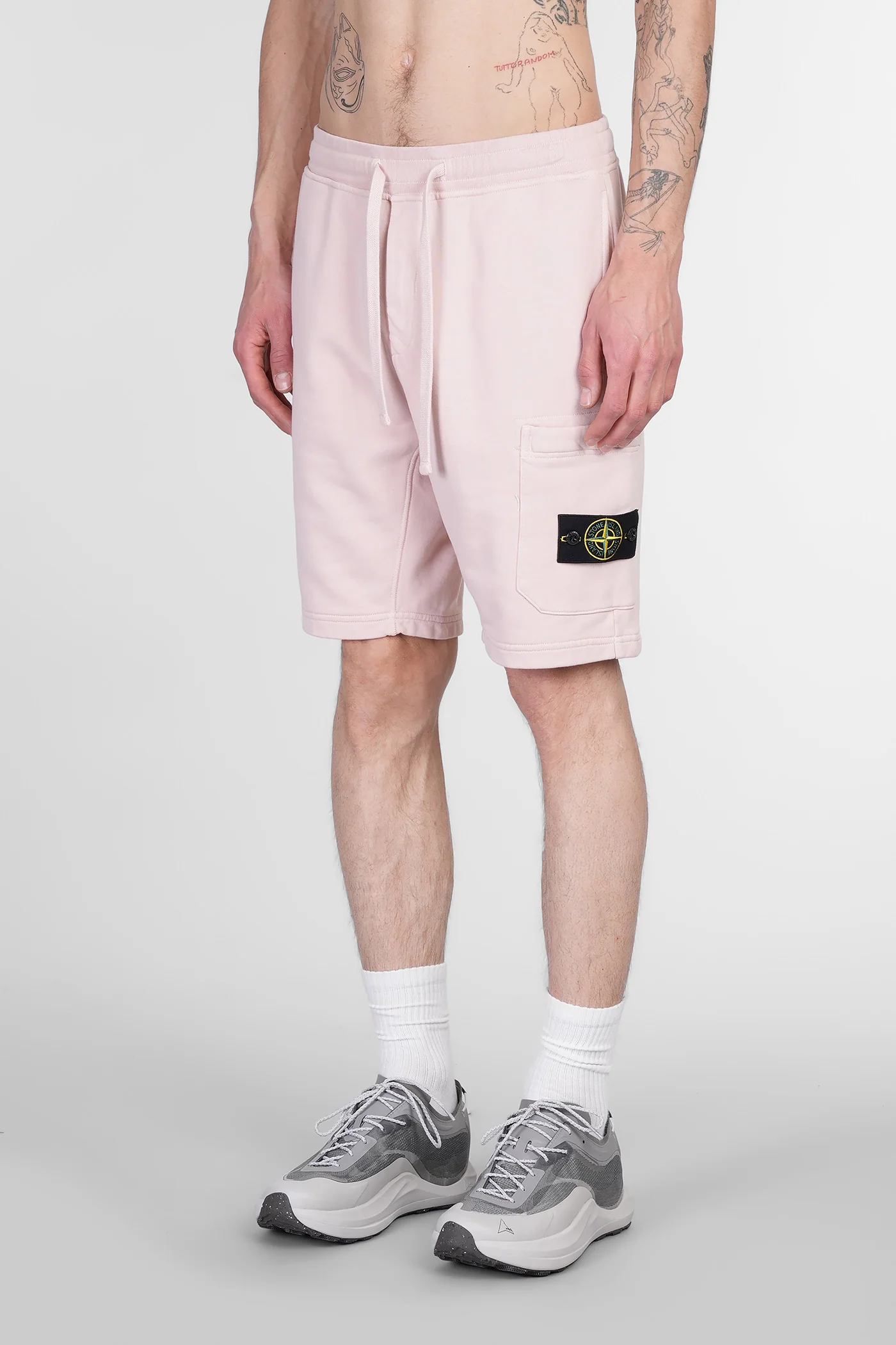 Shorts in rose-pink cotton - Image 4