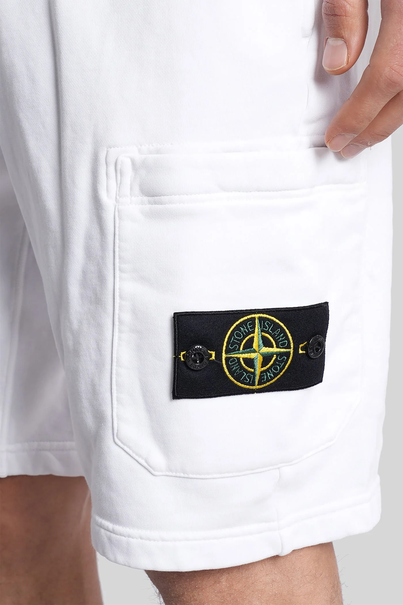Shorts in white cotton - Image 5