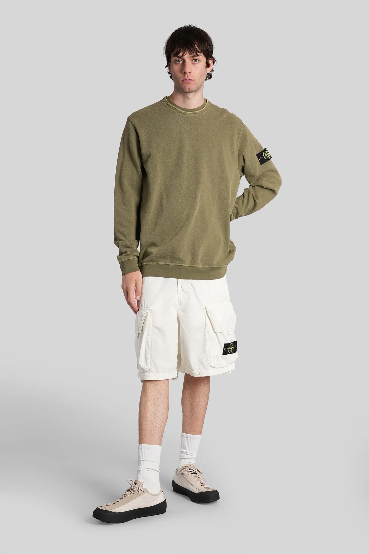 Shorts in white cotton - Image 2