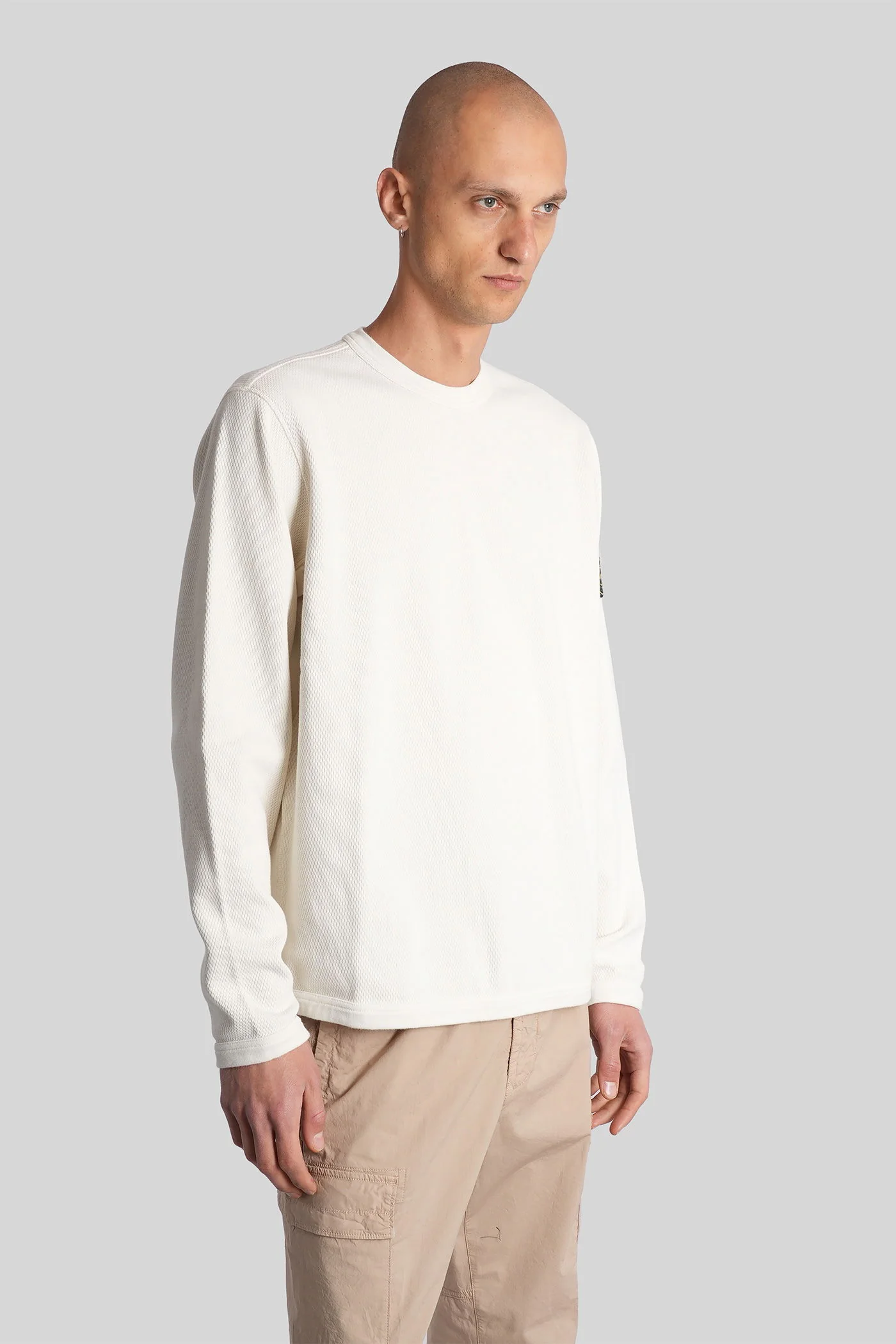 Sweatshirt in beige cotton - Image 4