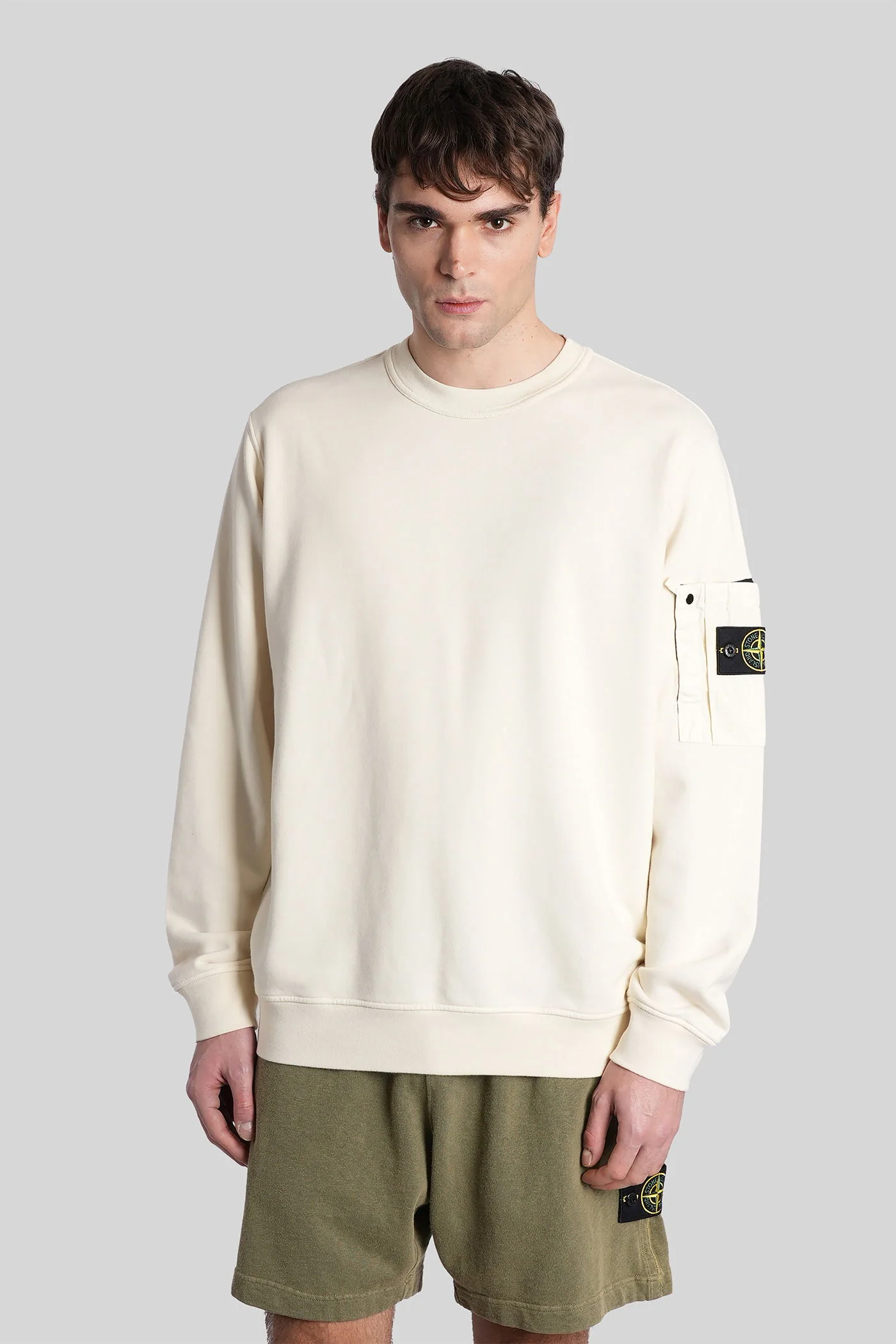 Sweatshirt in beige cotton