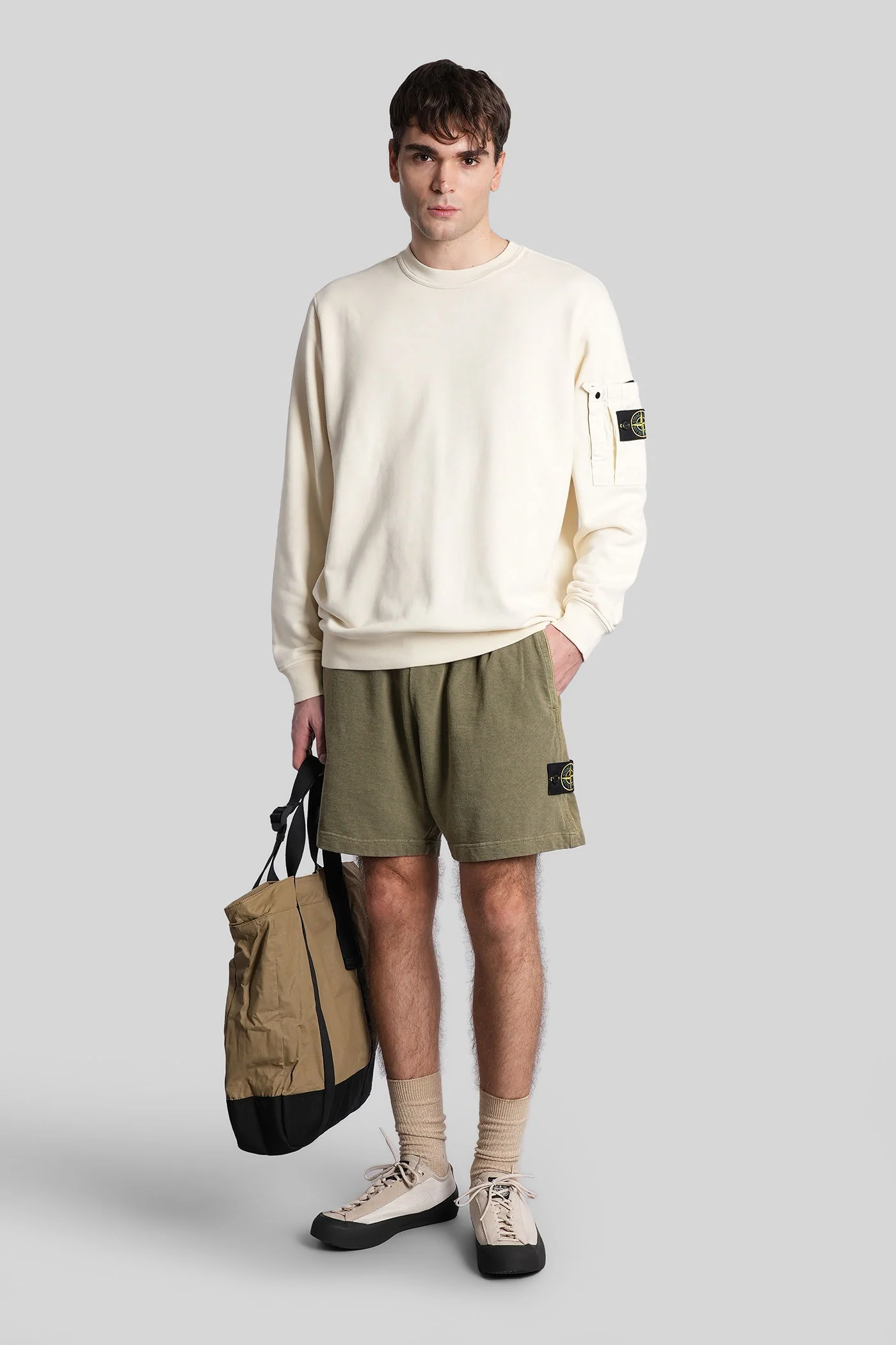 Sweatshirt in beige cotton - Image 2