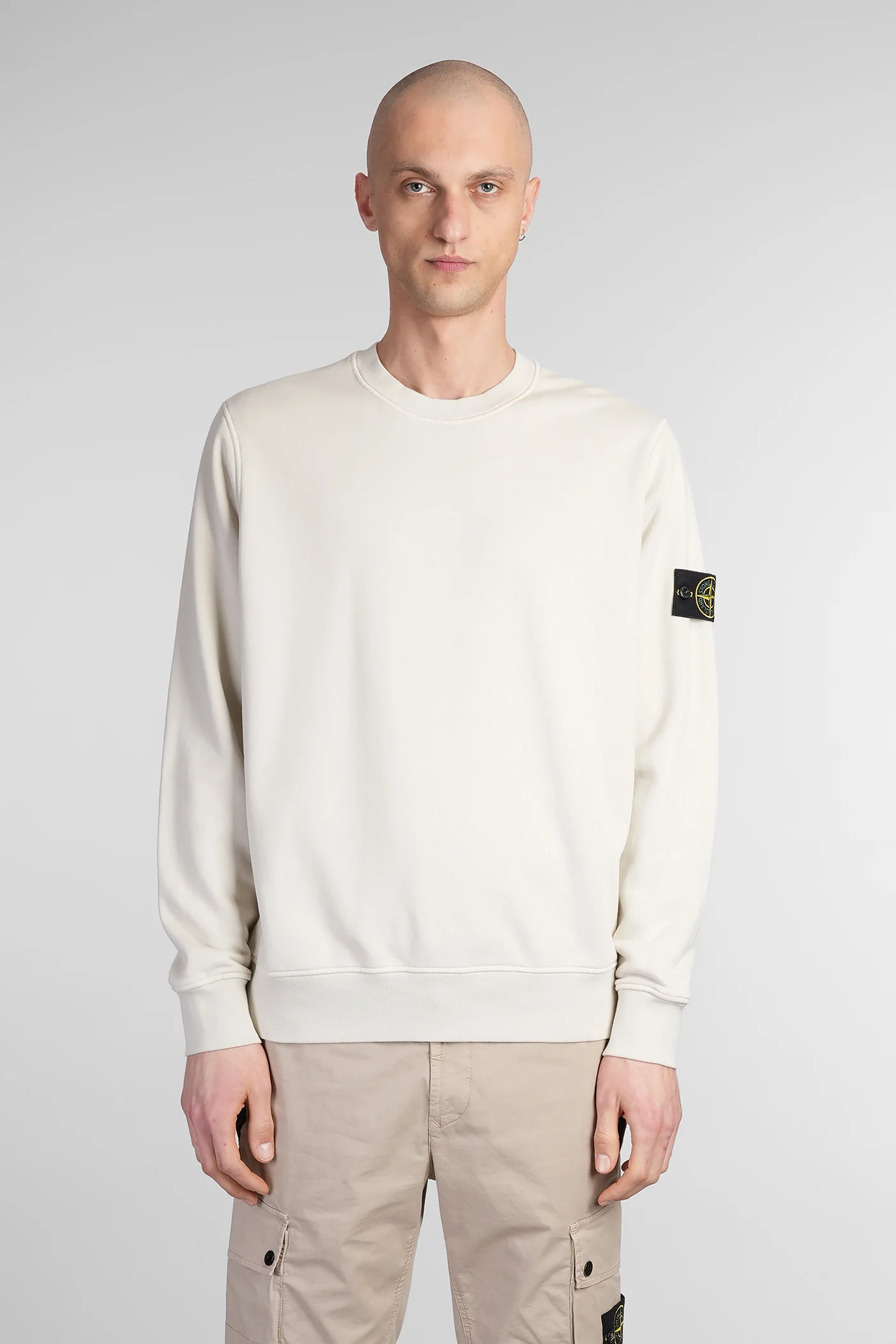 Sweatshirt in beige cotton
