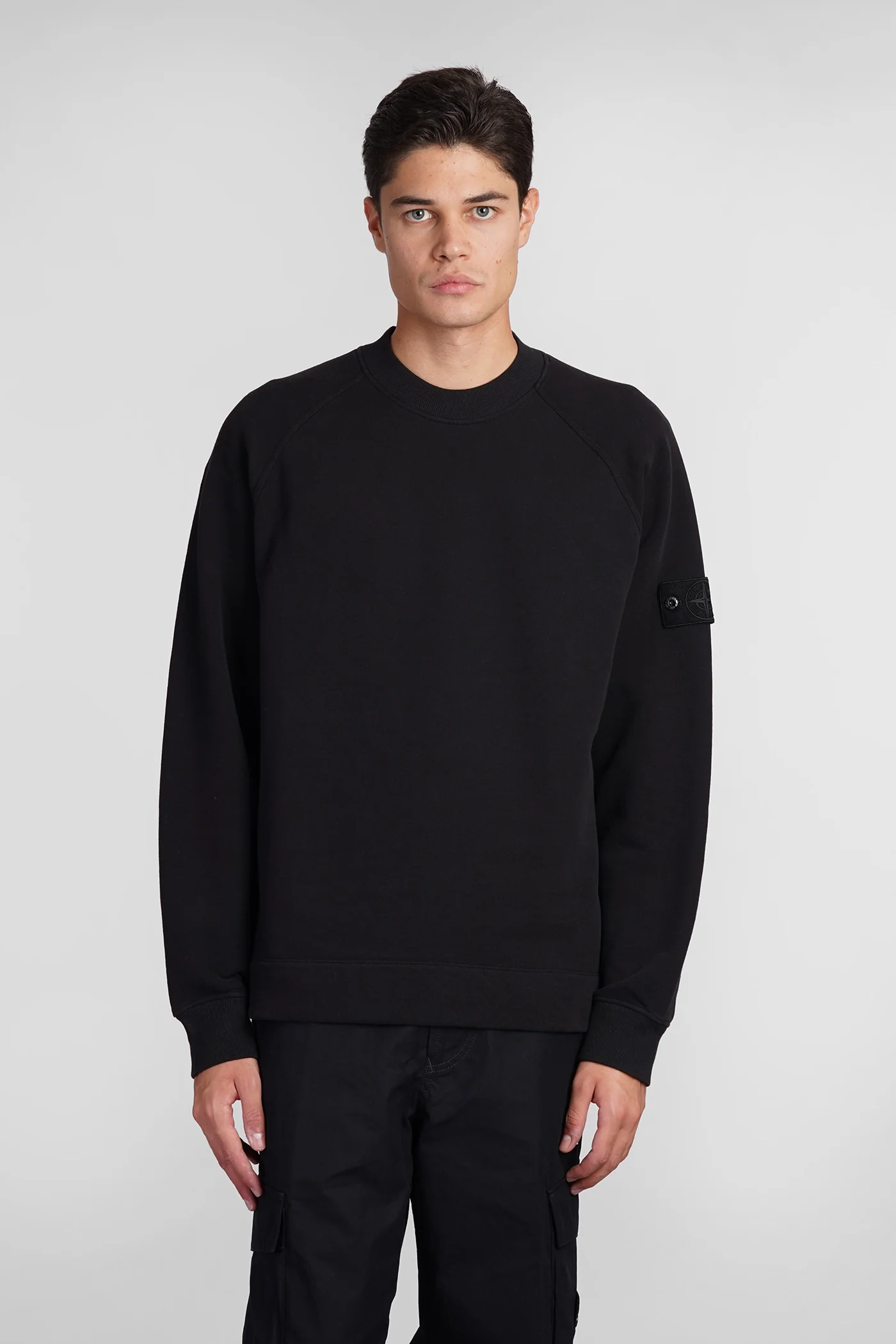 Sweatshirt in black cotton