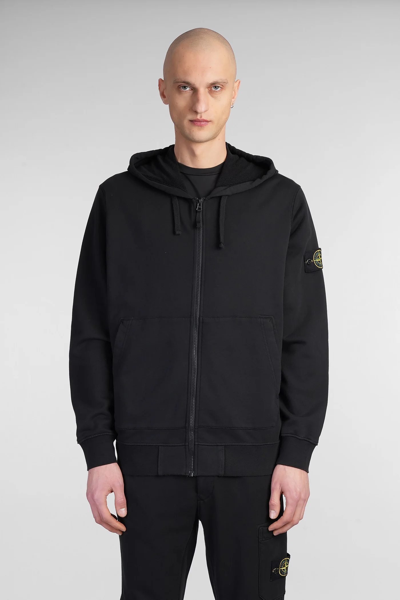 Sweatshirt in black cotton