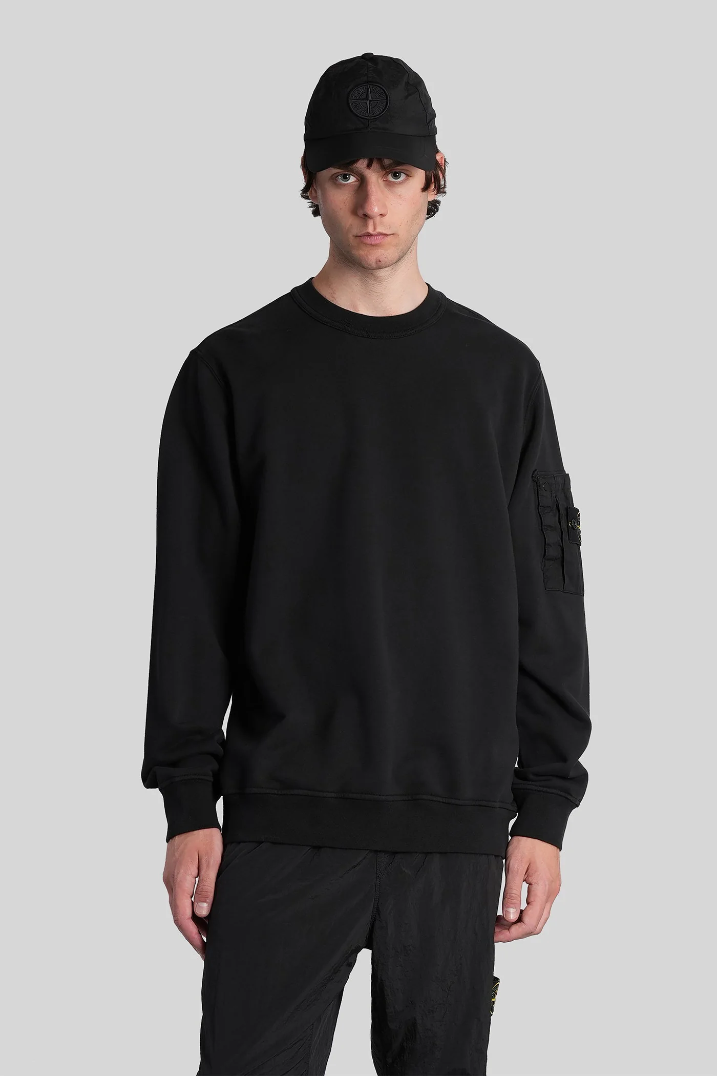 Sweatshirt in black cotton