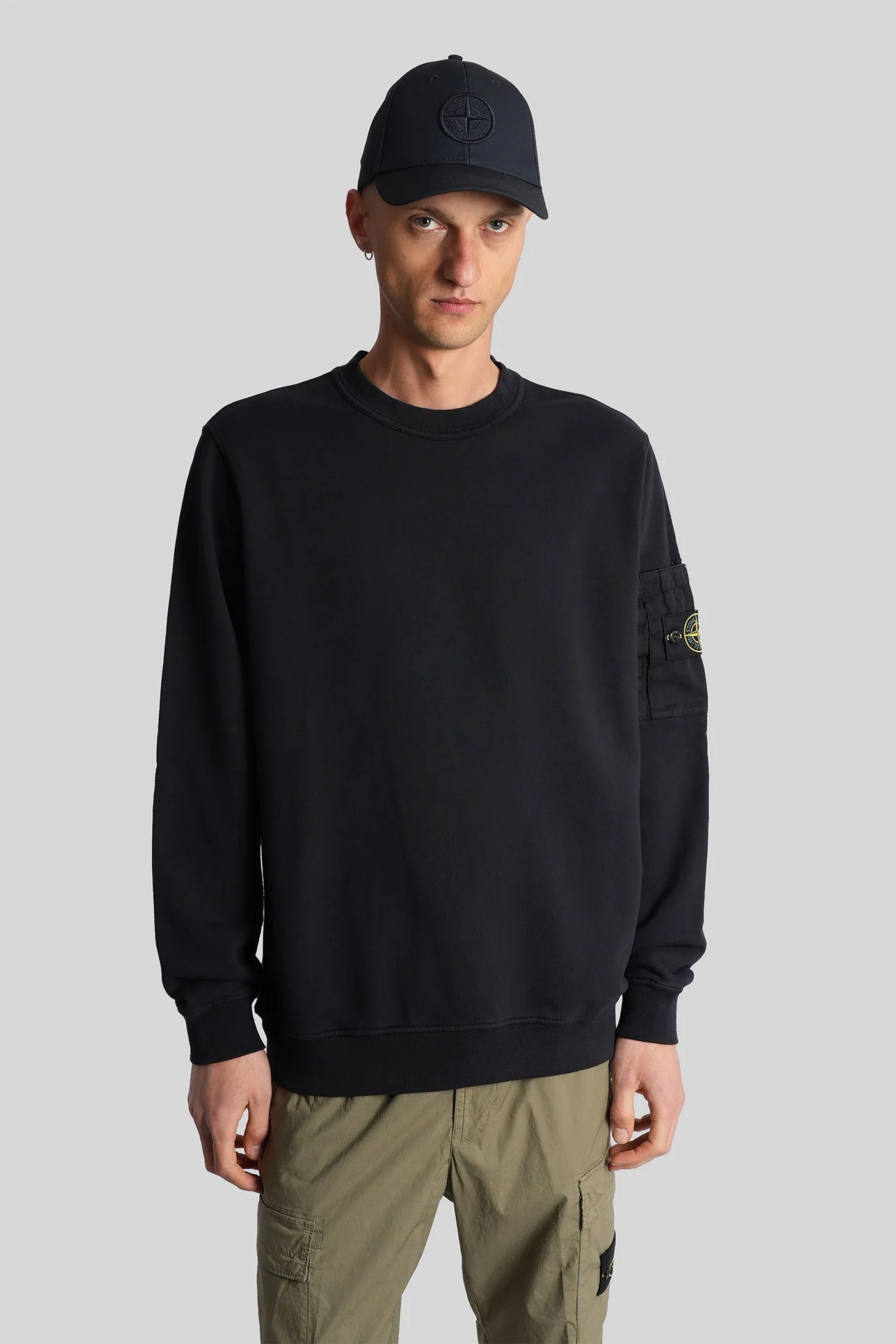 Sweatshirt in blue cotton