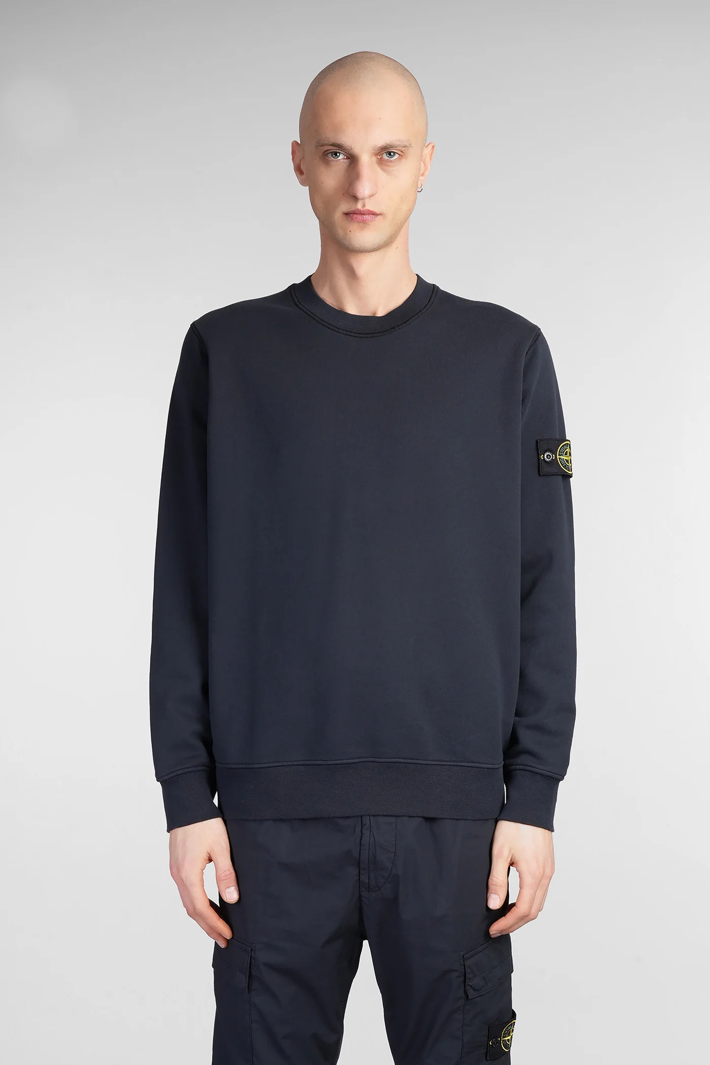 Sweatshirt in blue cotton