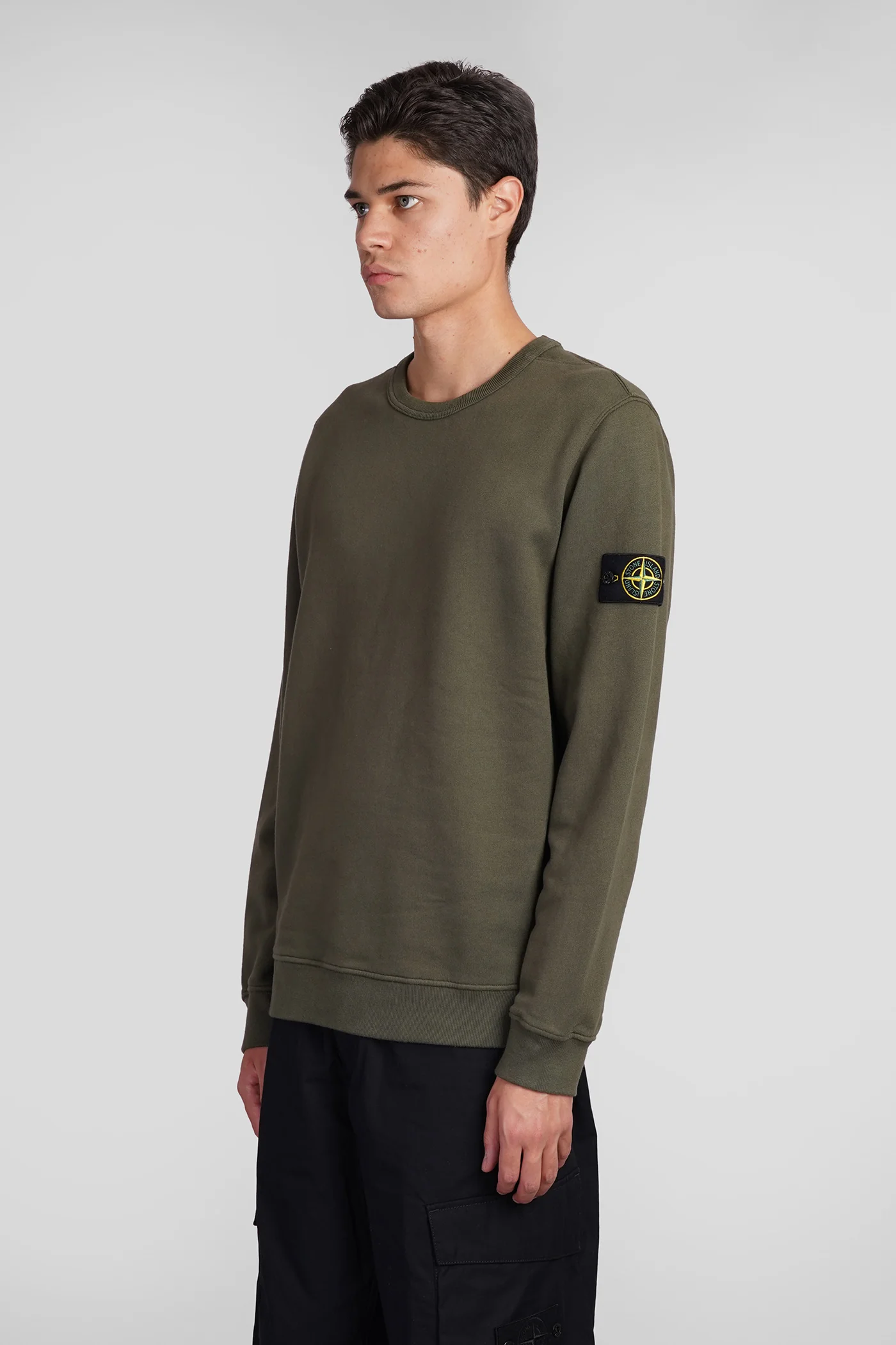 Sweatshirt in green cotton - Image 4