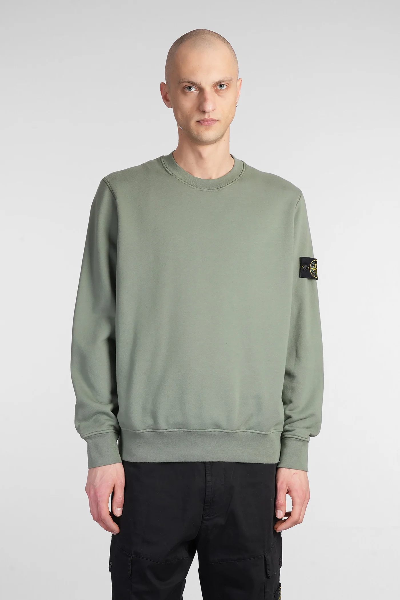 Sweatshirt in green cotton