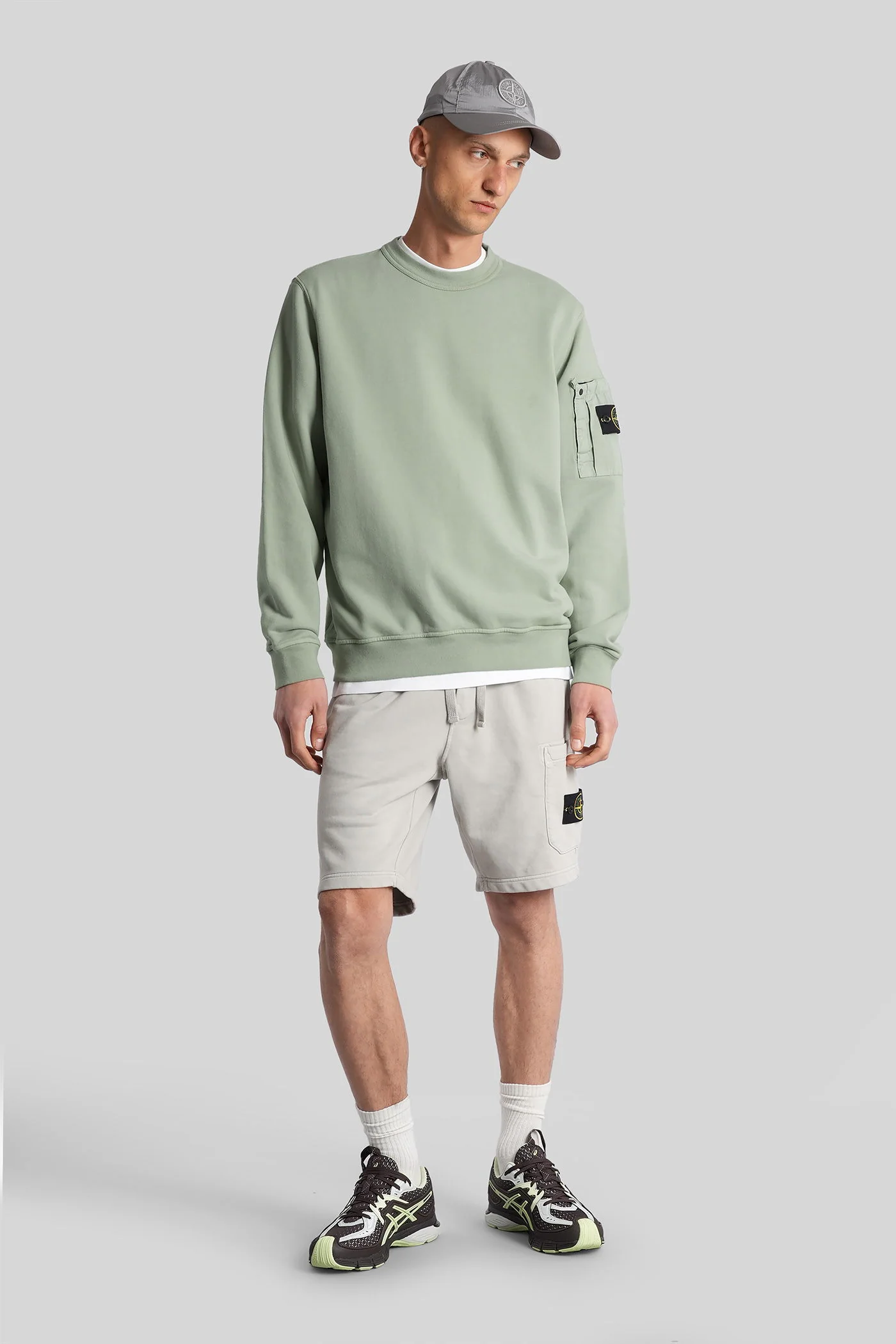 Sweatshirt in green cotton - Image 2