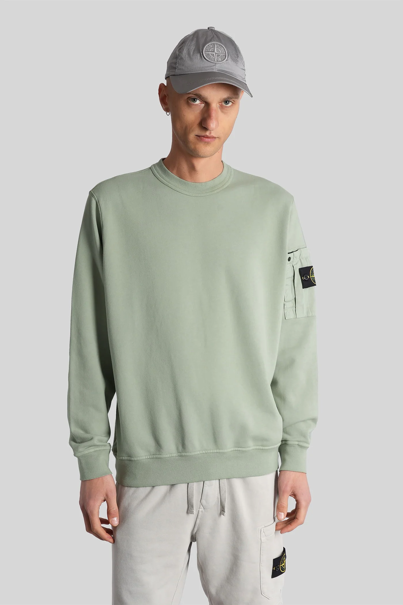 Sweatshirt in green cotton - Image 6