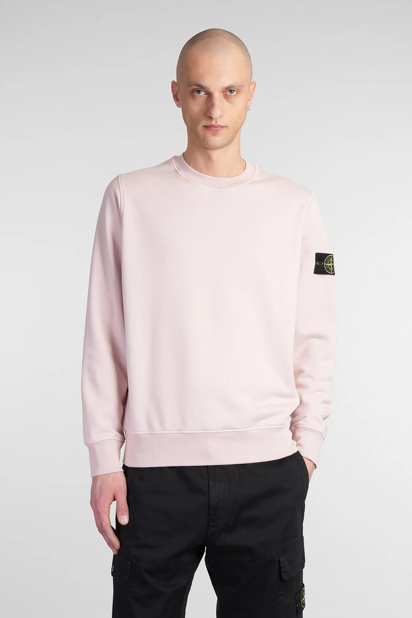 Sweatshirt in rose-pink cotton