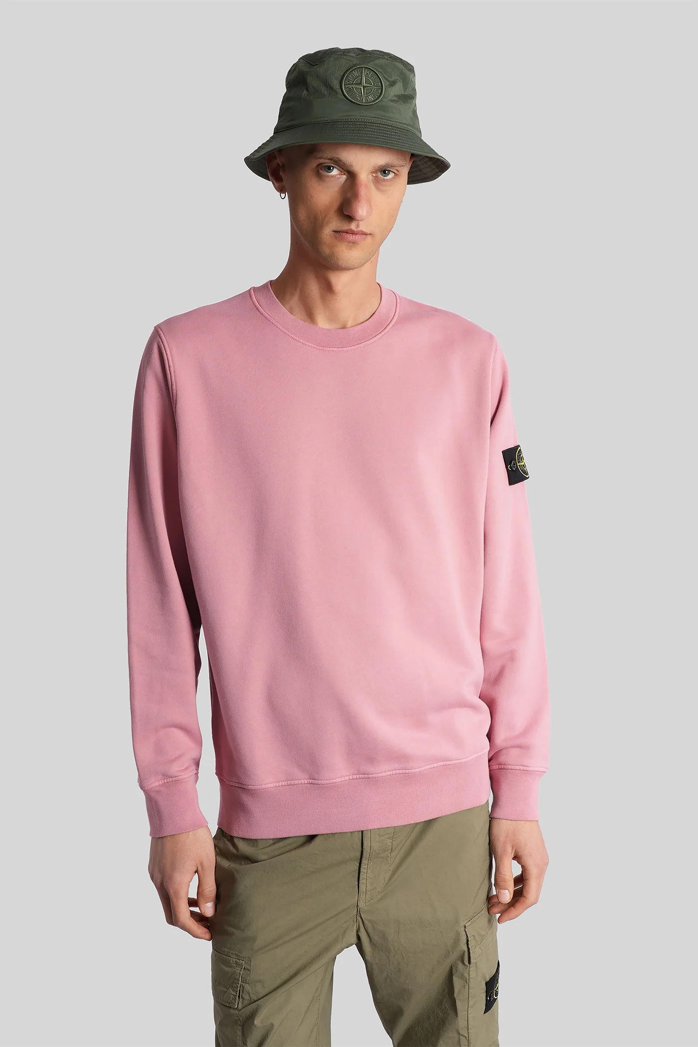 Sweatshirt in rose-pink cotton