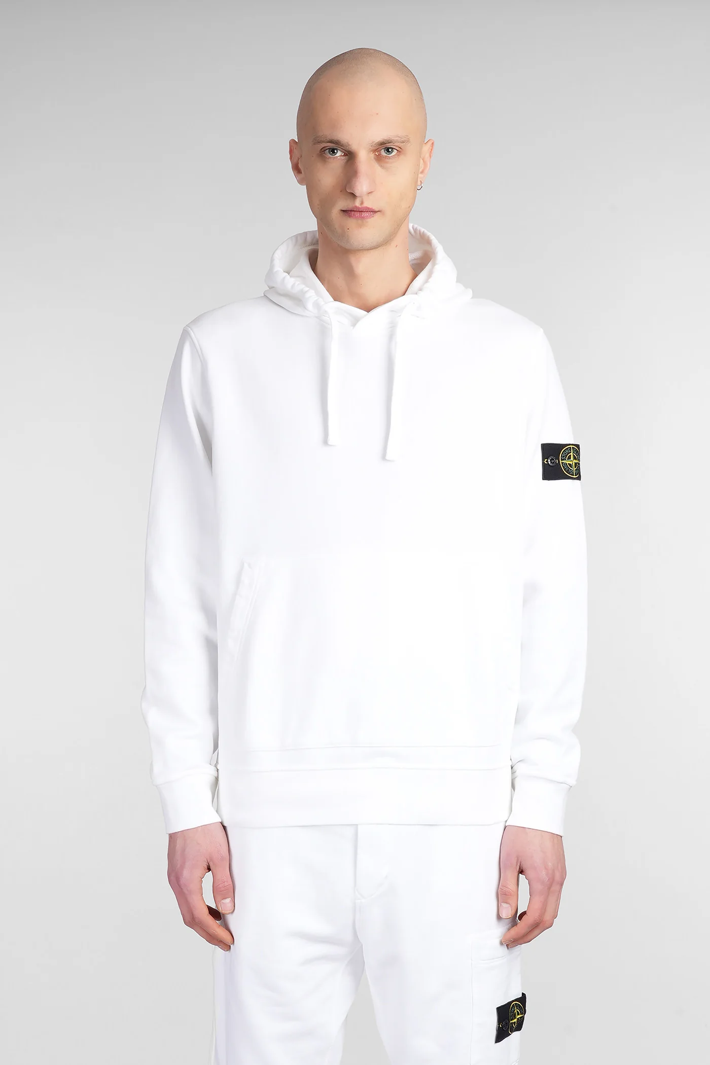 Sweatshirt in white cotton