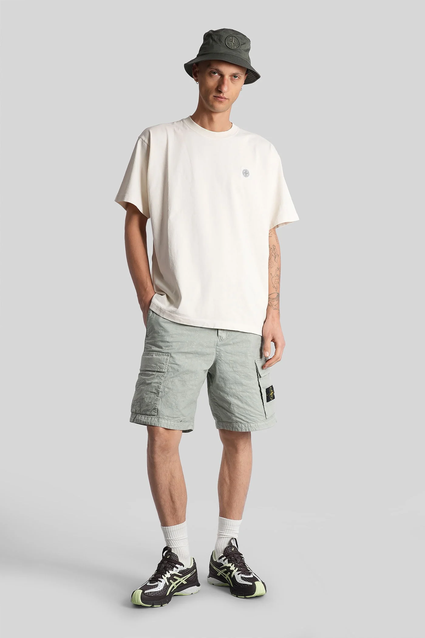T-Shirt in beige cotton - Image 2