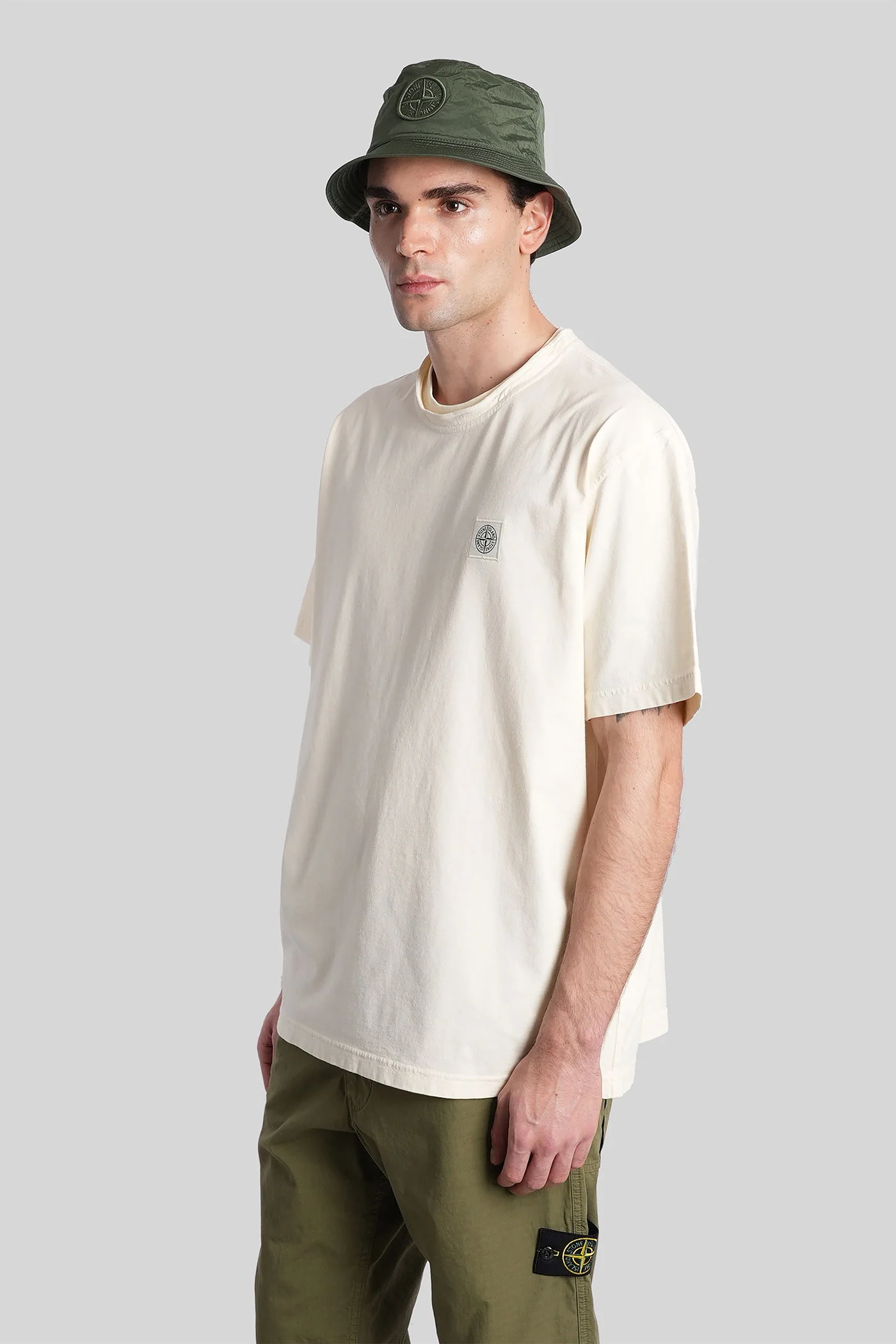 T-Shirt in beige cotton - Image 4
