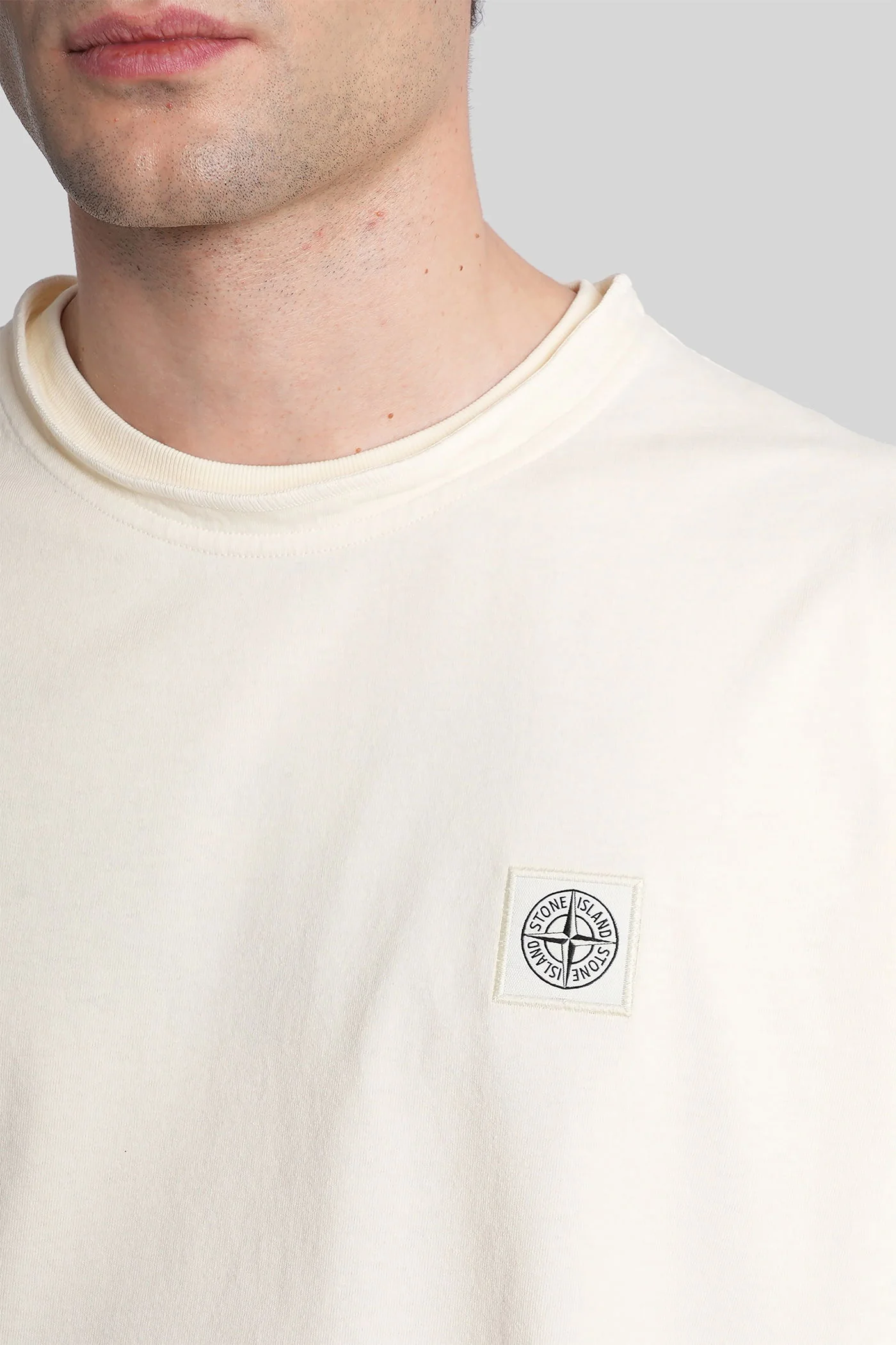 T-Shirt in beige cotton - Image 5