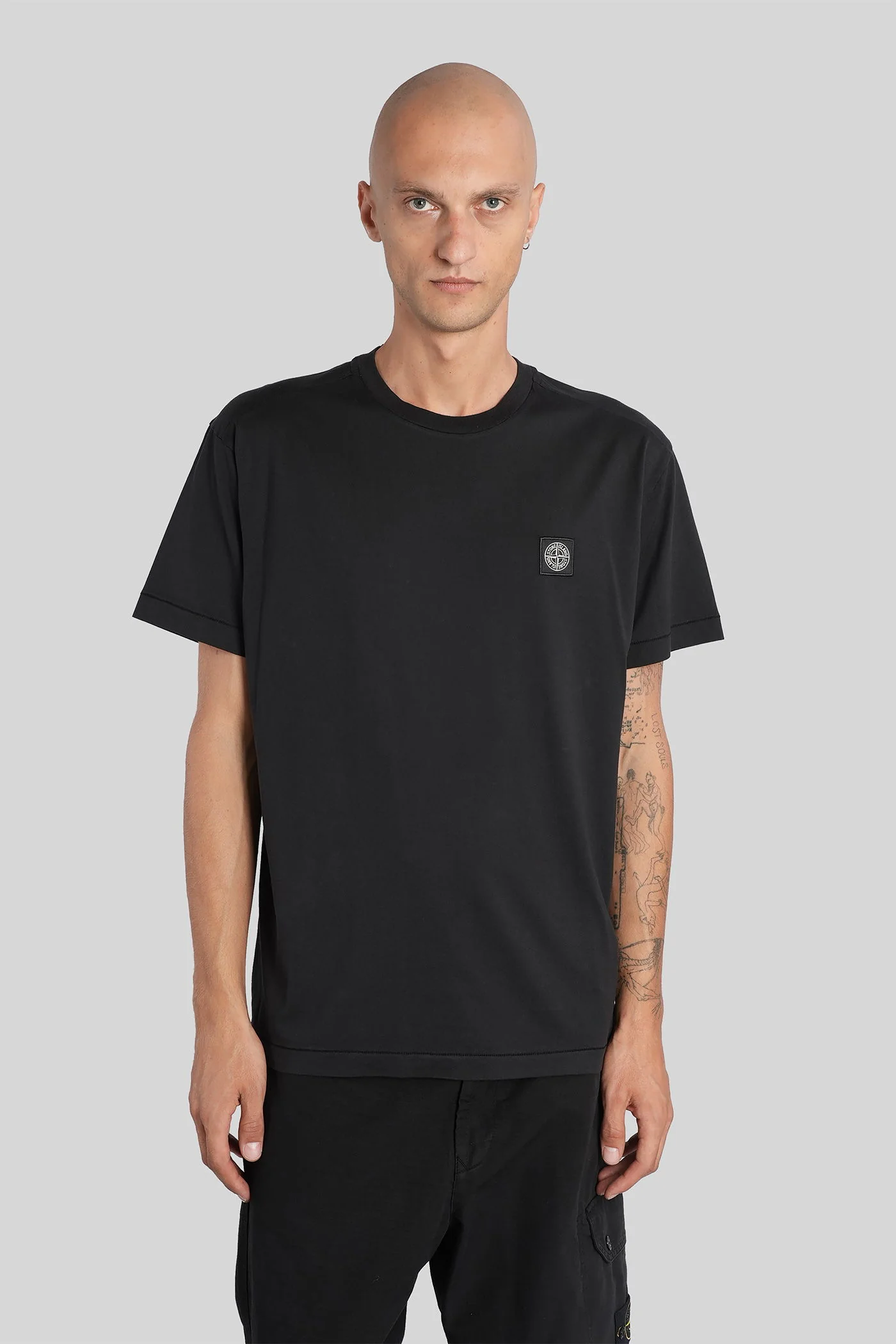 T-Shirt in black cotton