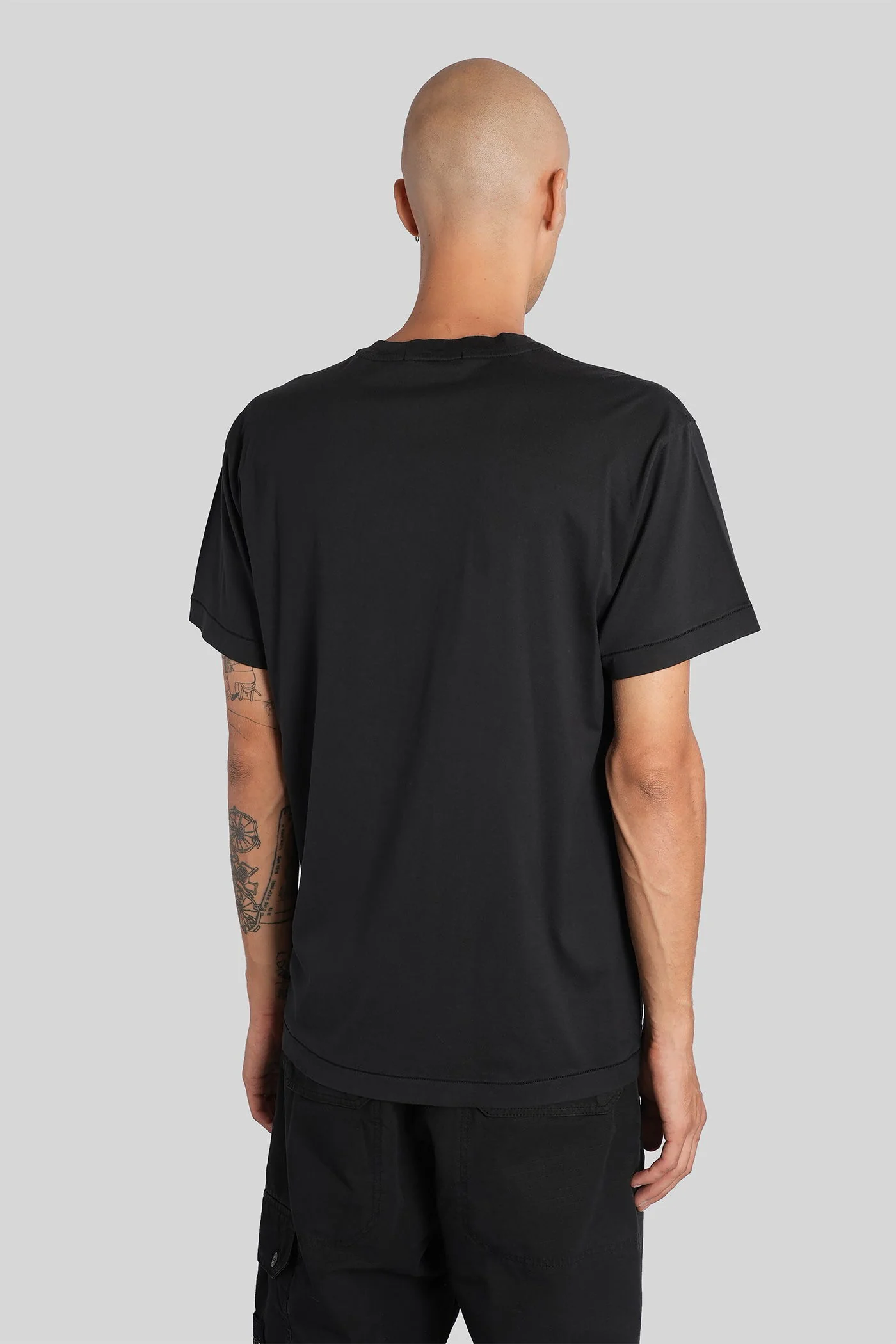 T-Shirt in black cotton - Image 3