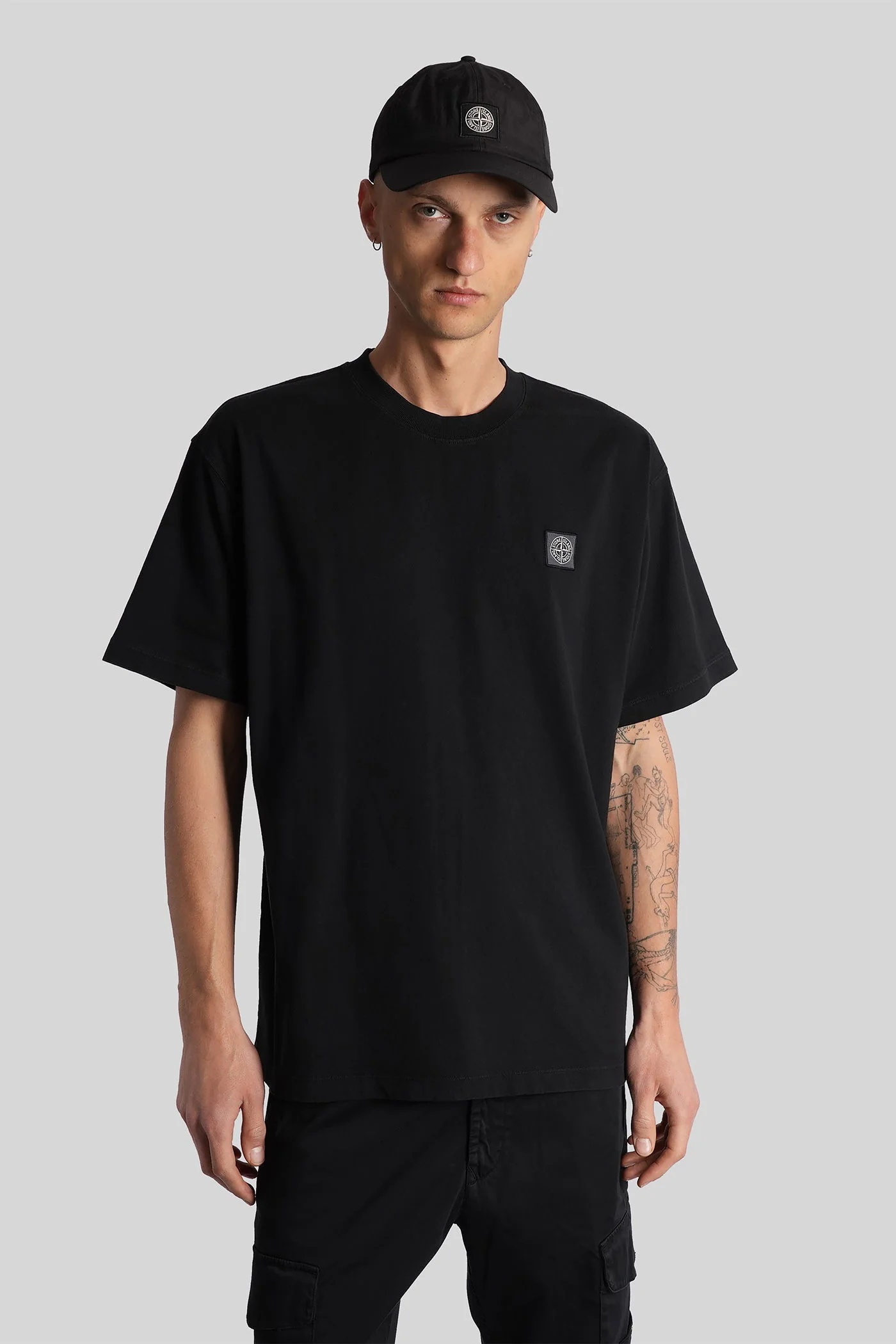 T-Shirt in black cotton