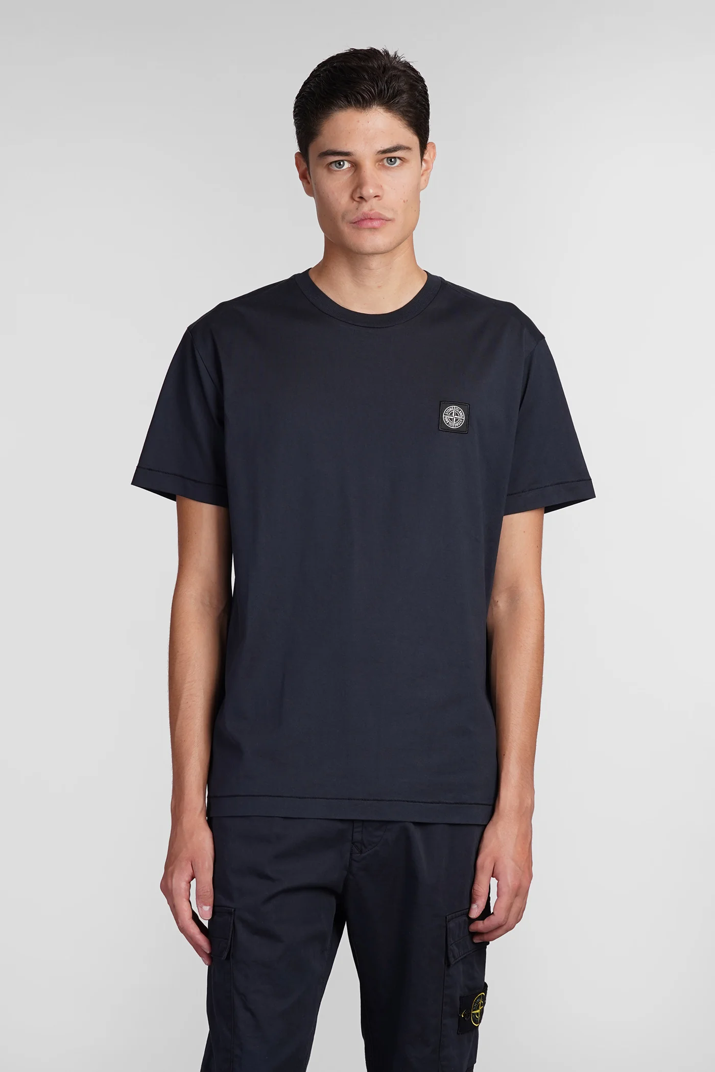 T-Shirt in blue cotton