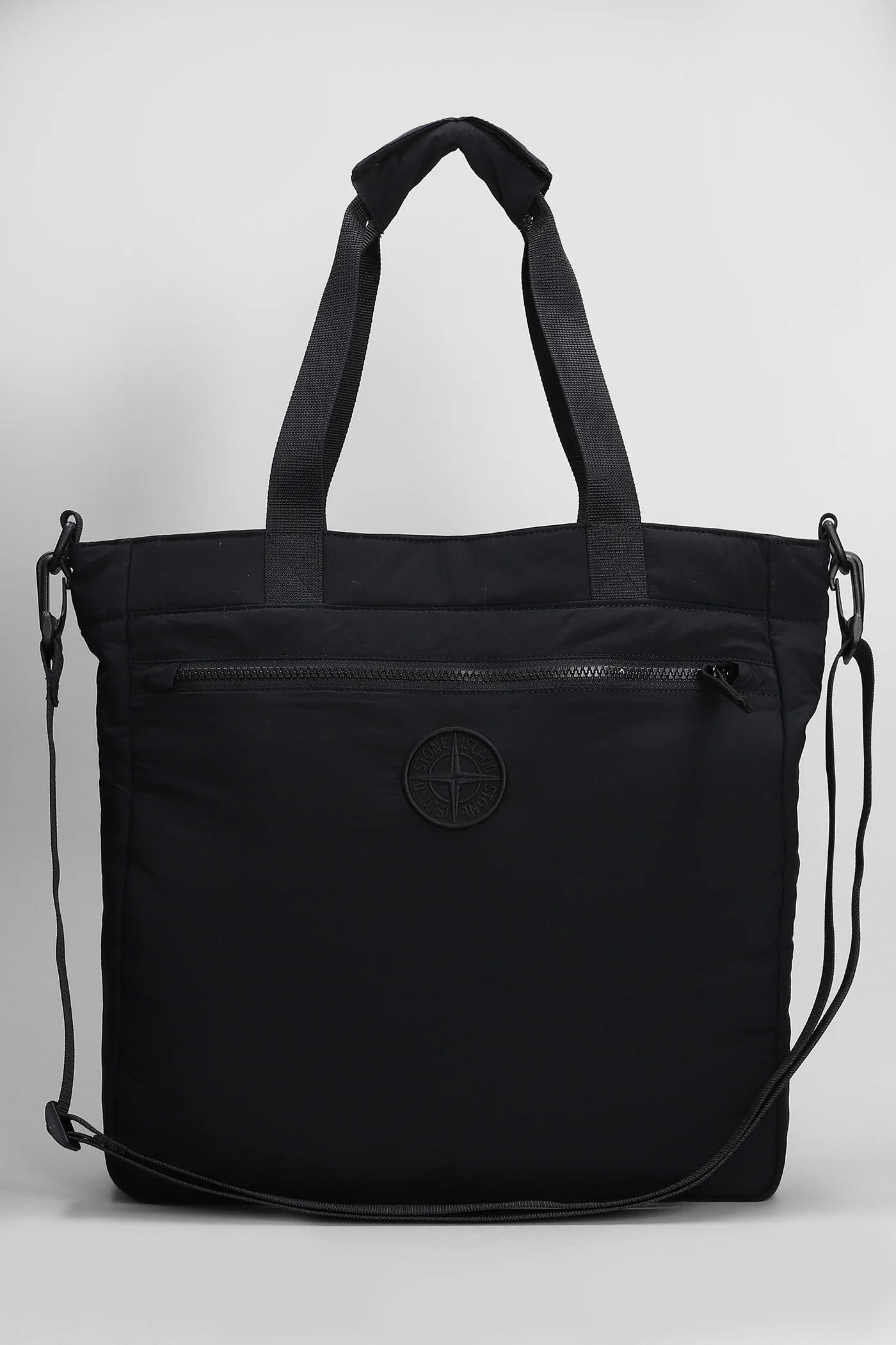 Tote in black polyamide