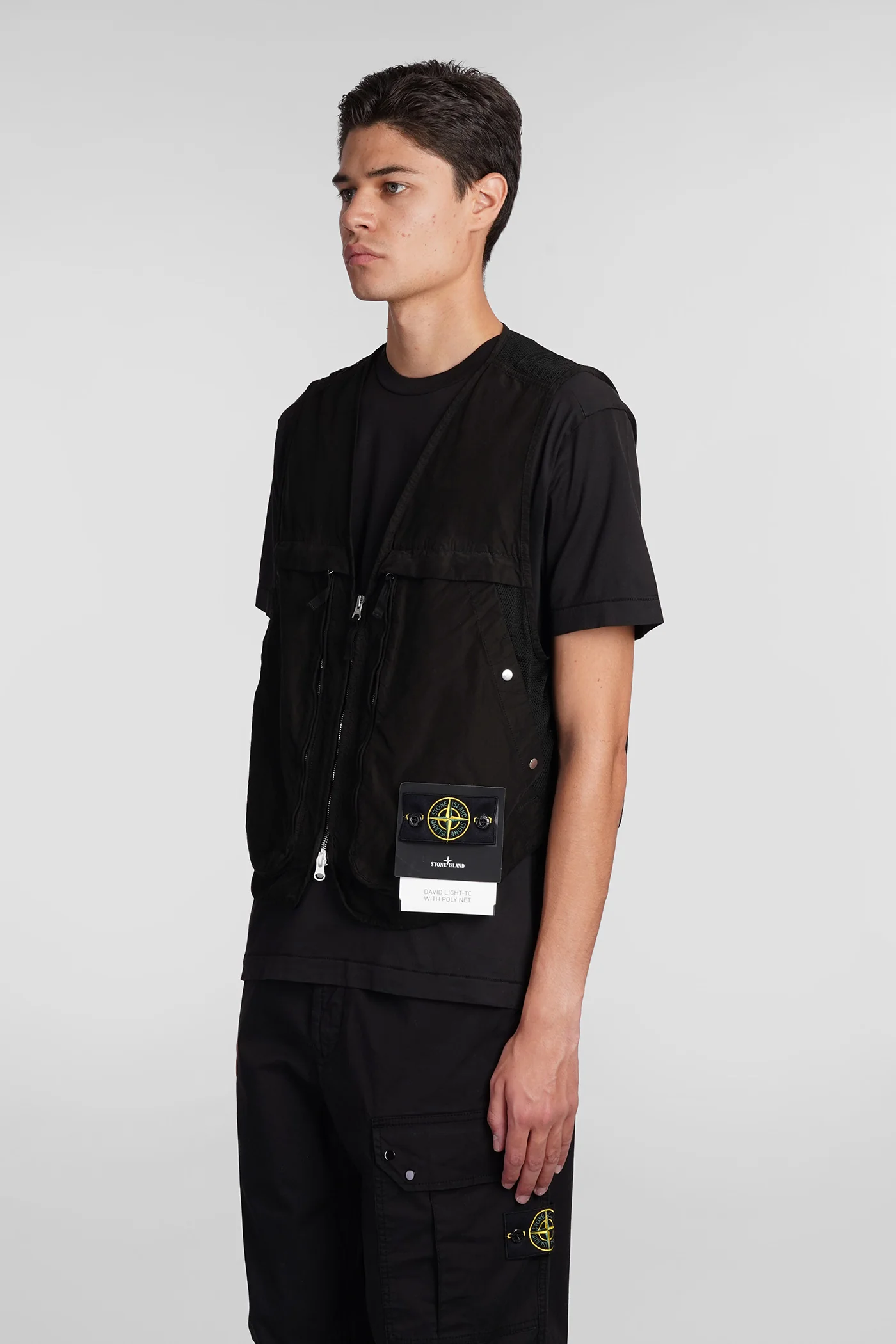 Vest in black polyester - Image 4