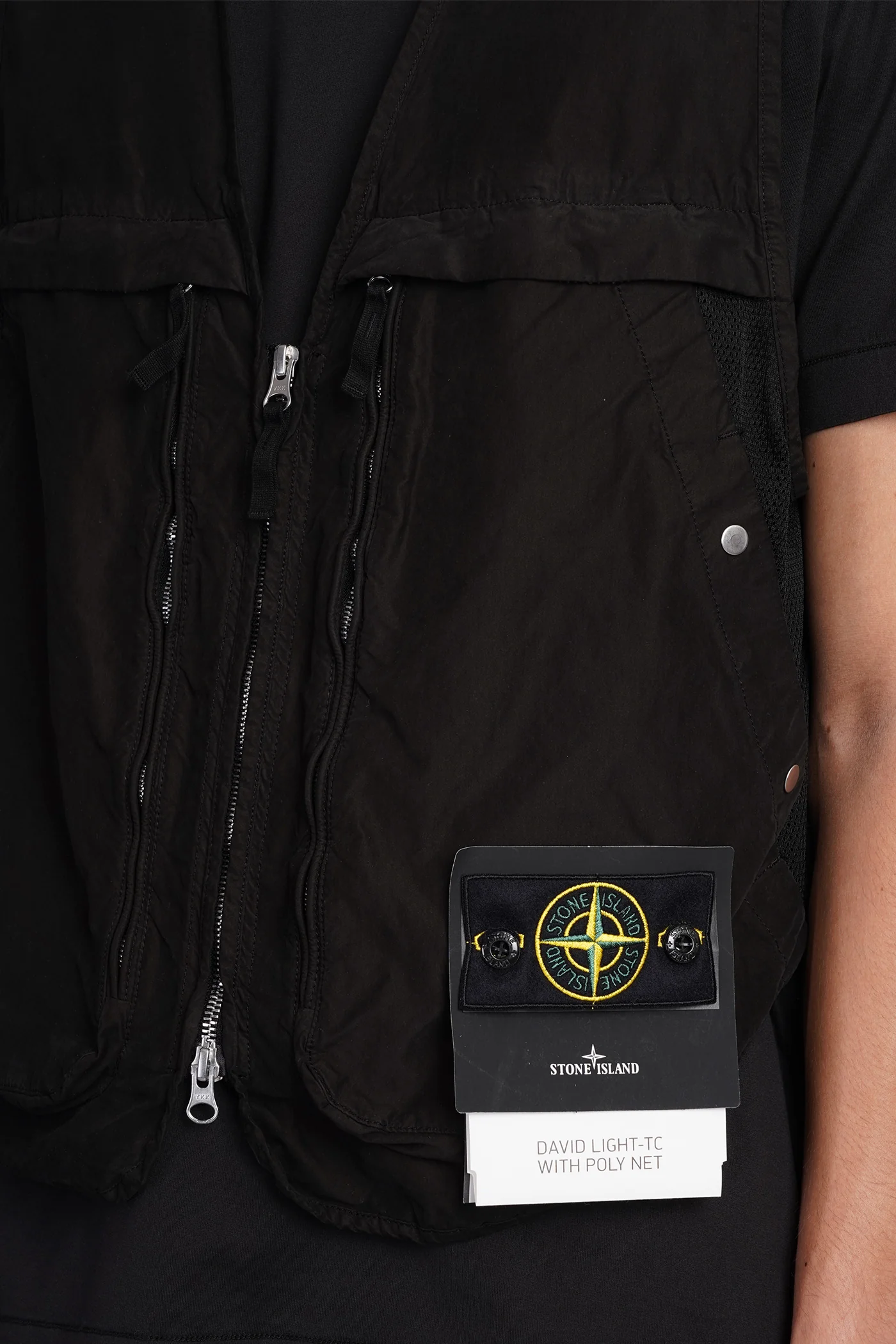 Vest in black polyester - Image 5