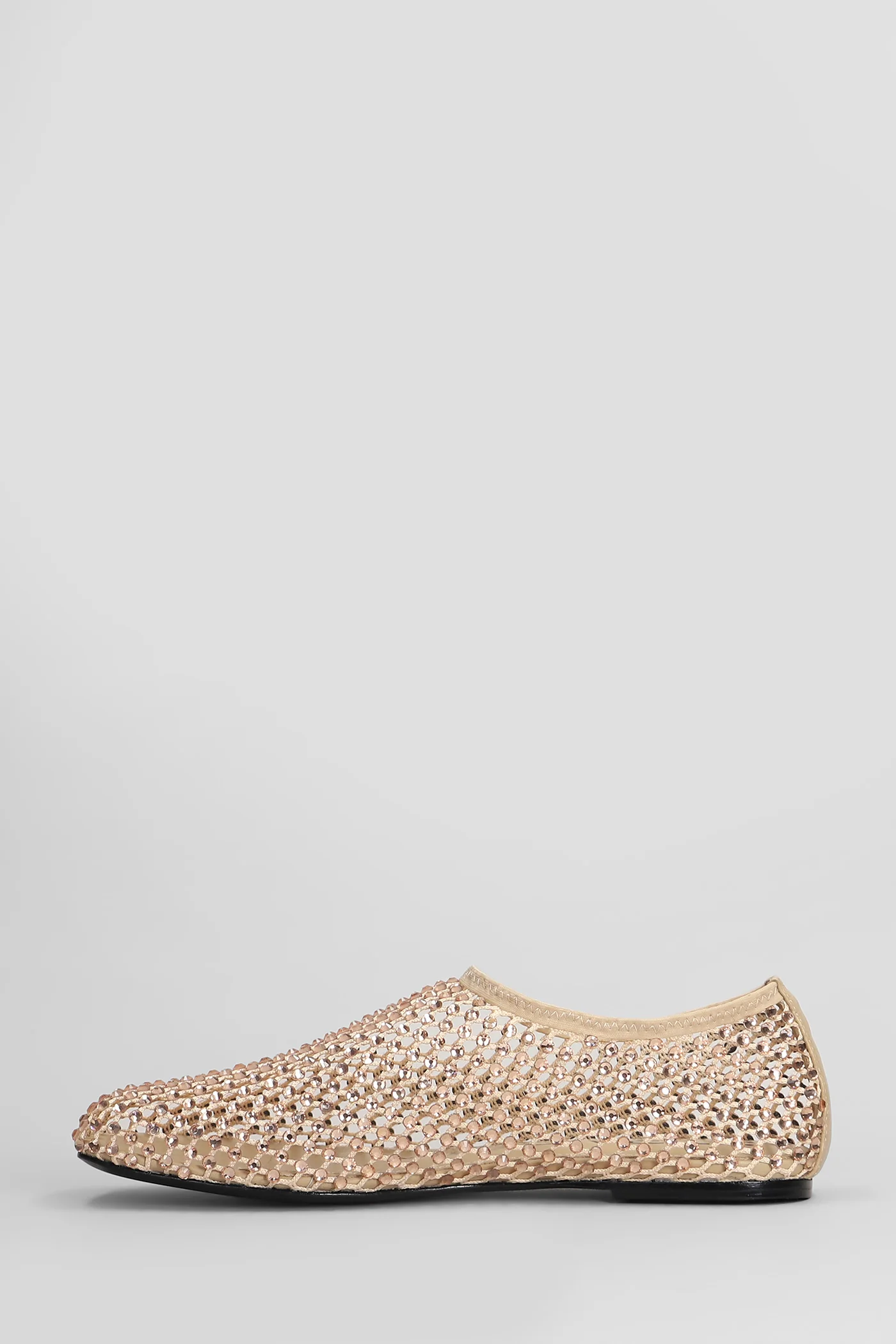 Ballet flats in beige leather - Image 3
