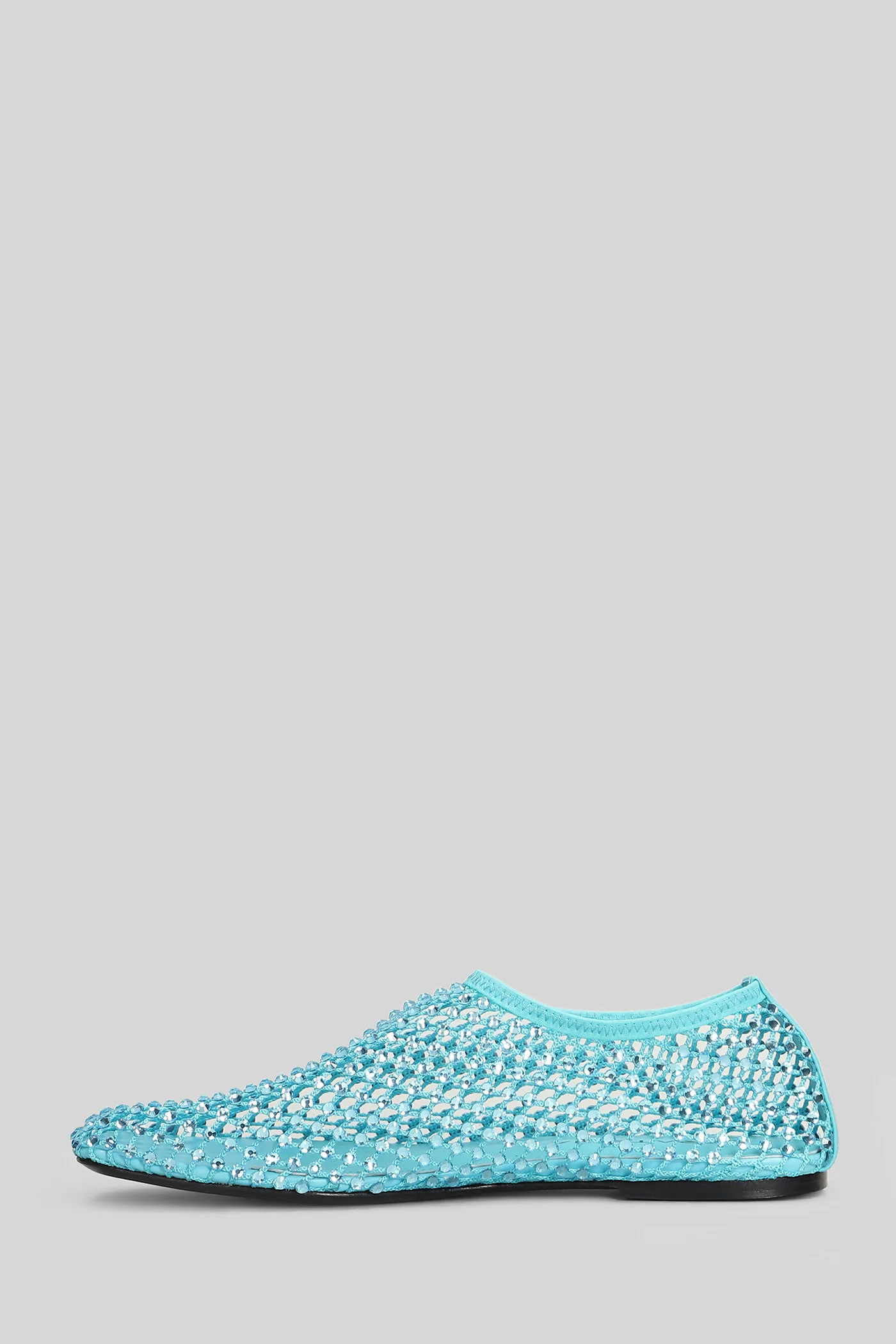 Ballet flats in cyan leather - Image 3