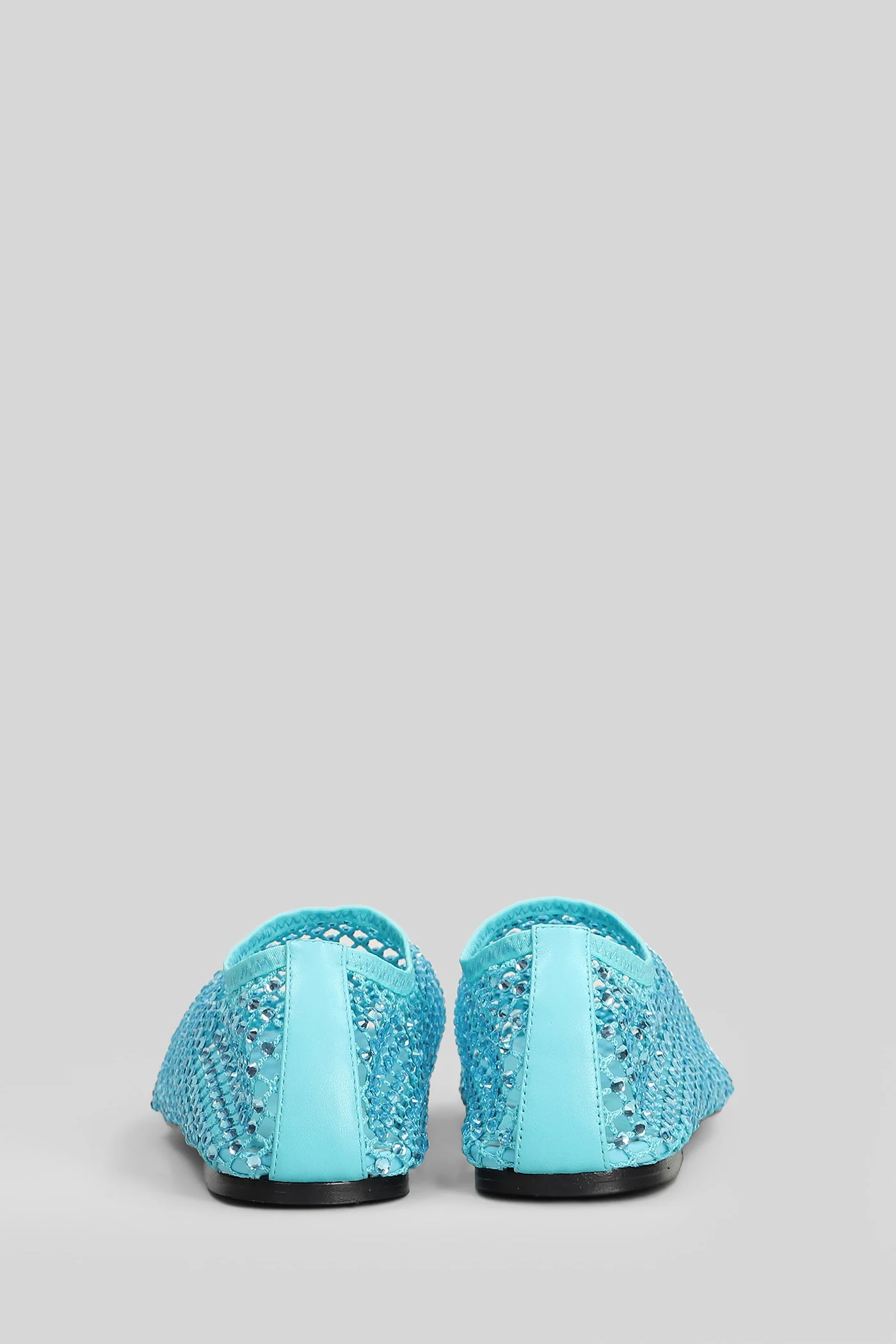Ballet flats in cyan leather - Image 4