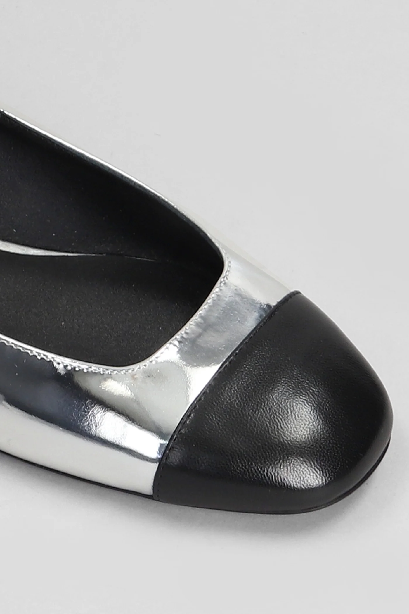 Eden Ballet flats in silver leather - Image 5