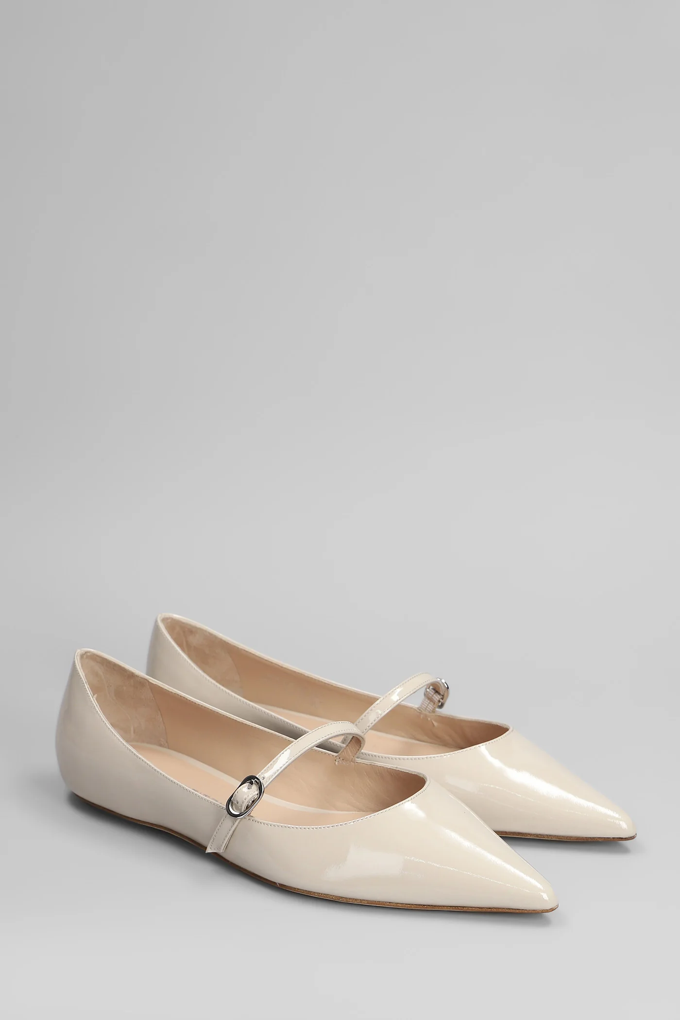 Emilia mary jane Ballet flats in taupe patent leather - Image 2