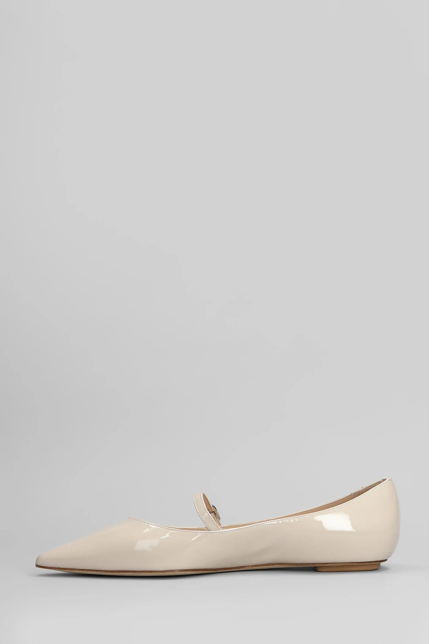 Emilia mary jane Ballet flats in taupe patent leather - Image 3