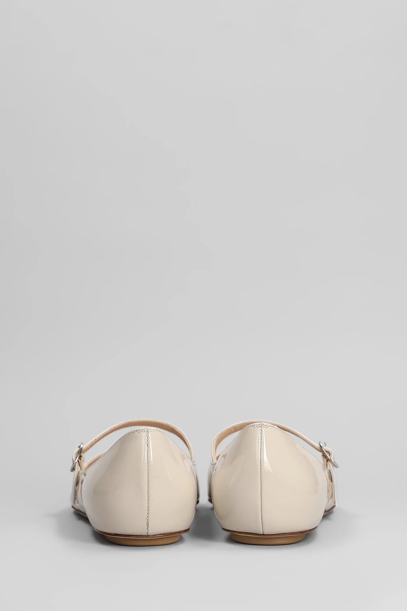Emilia mary jane Ballet flats in taupe patent leather - Image 4