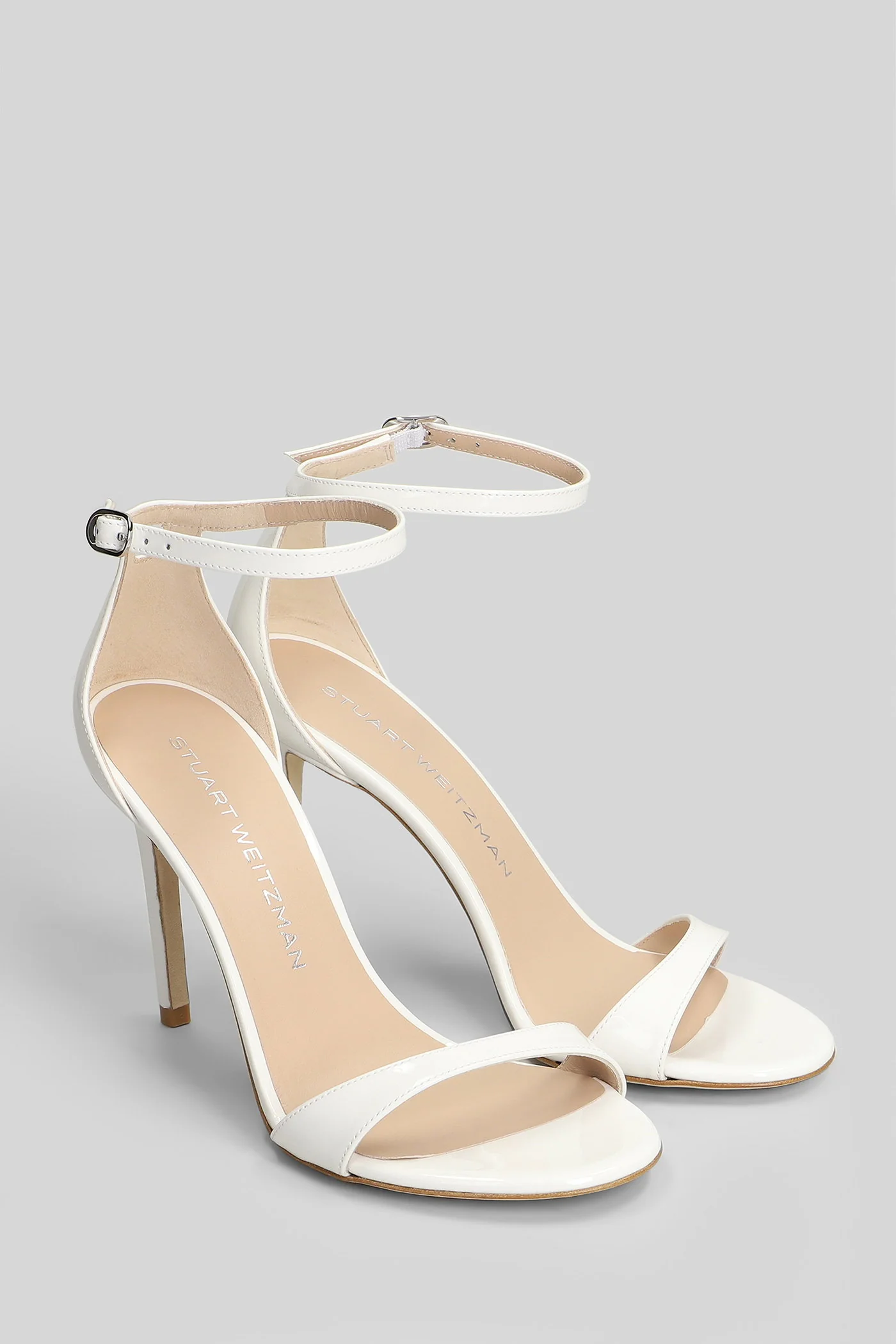 Nudist II 100 Sandals in white patent leather - Image 2
