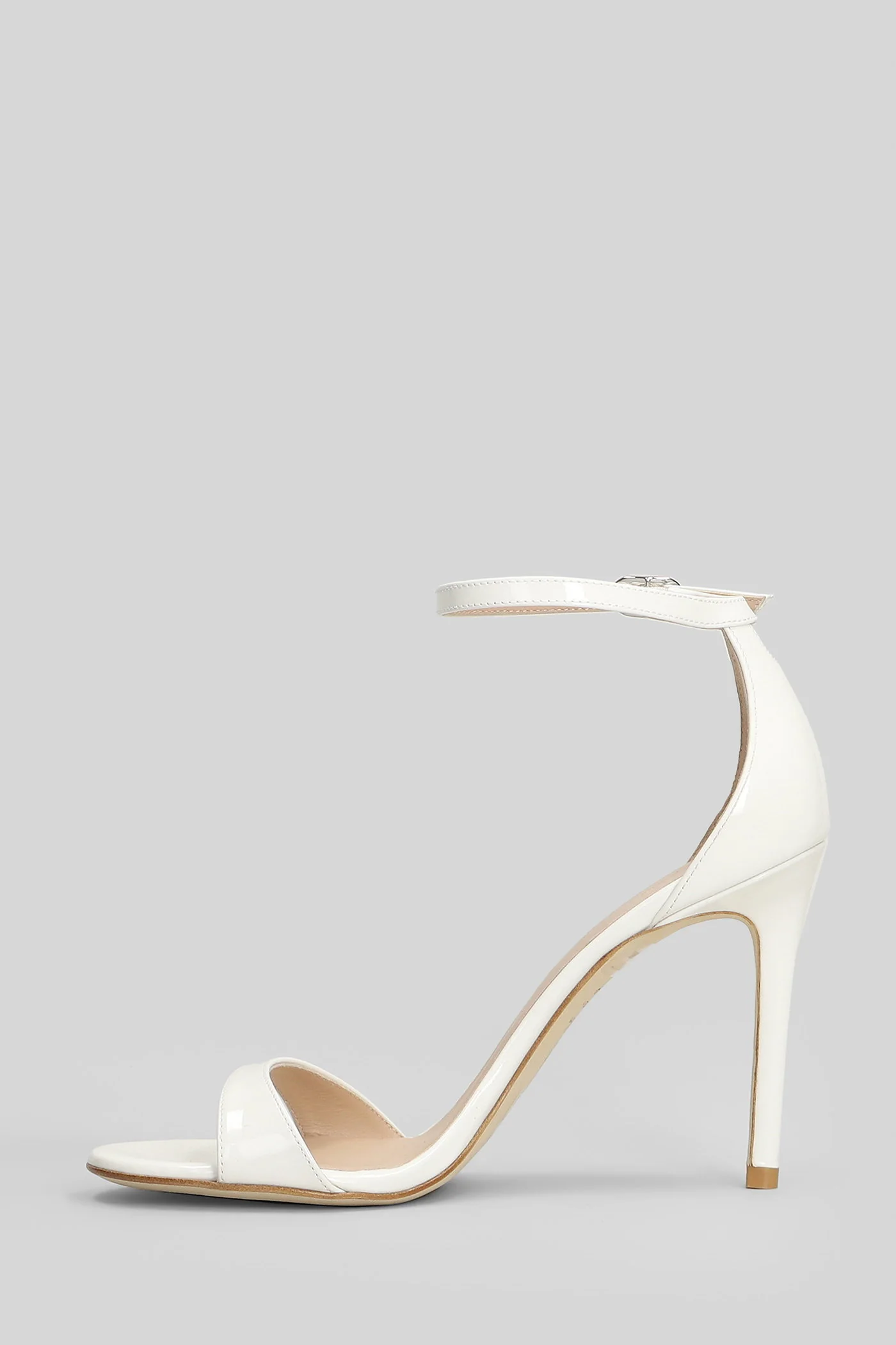 Nudist II 100 Sandals in white patent leather - Image 3
