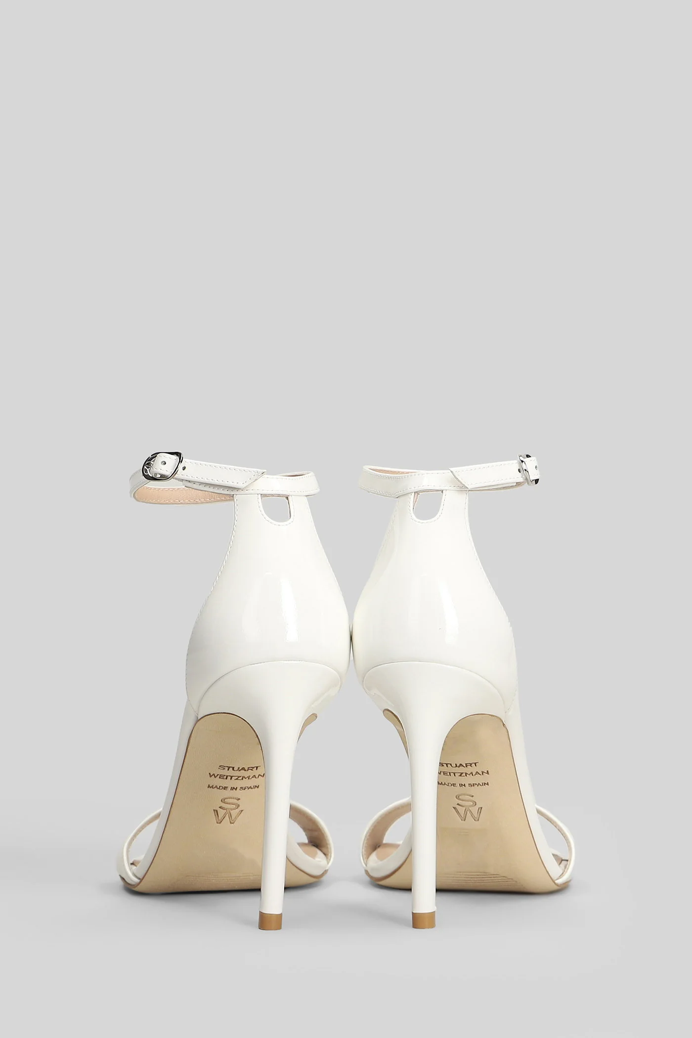 Nudist II 100 Sandals in white patent leather - Image 4