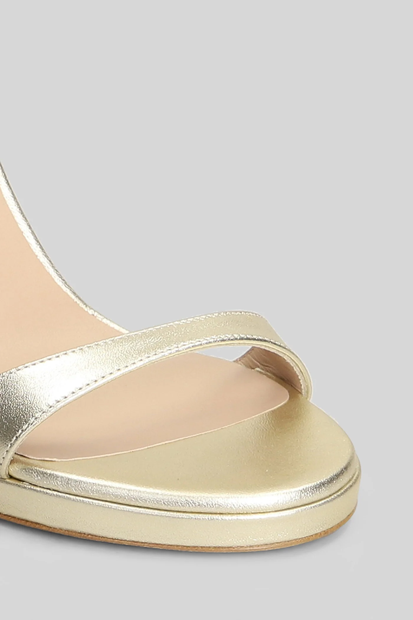 Nudist Platform Sandals in platinum leather - Image 5