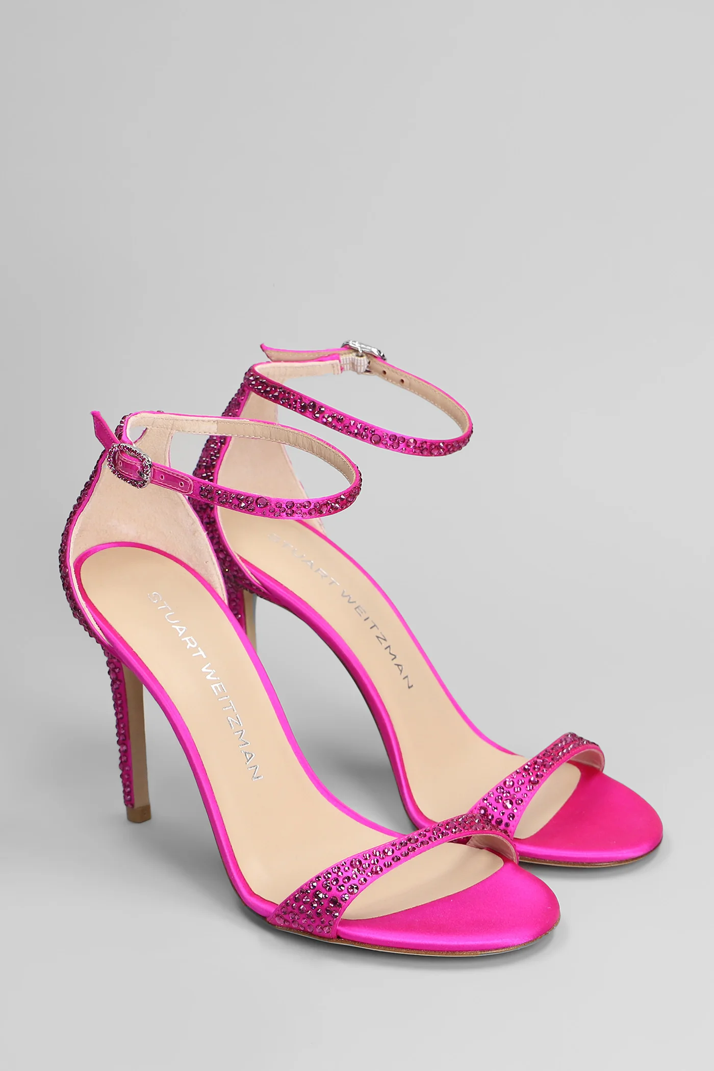Nudist shine Sandals in fuxia satin - Image 2