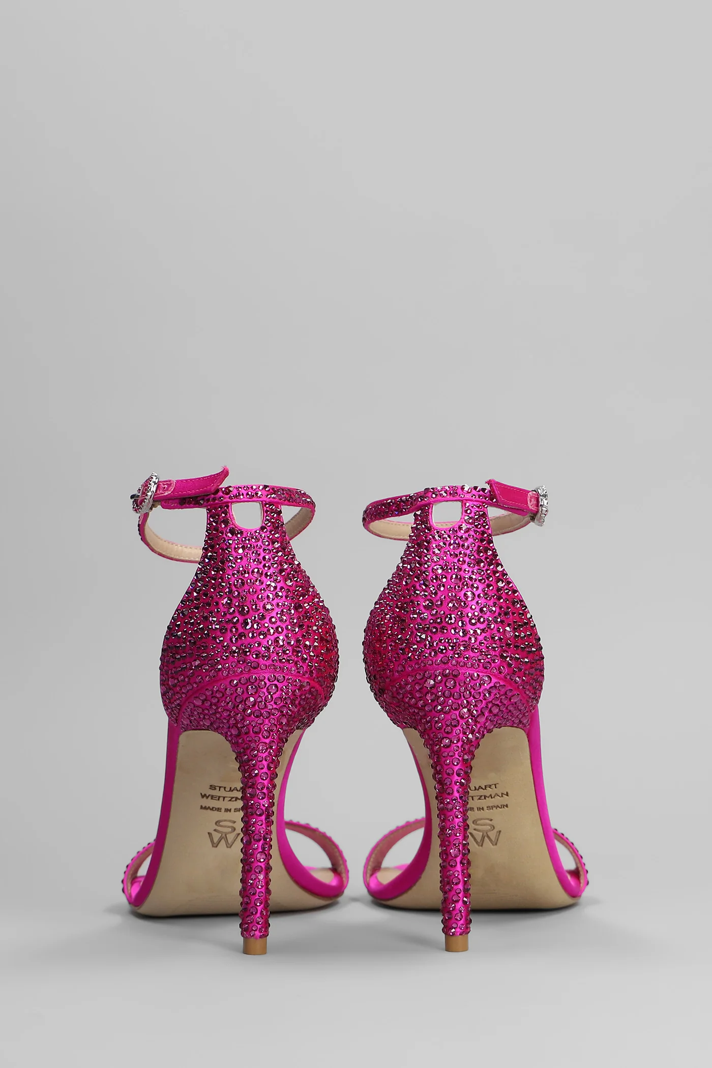 Nudist shine Sandals in fuxia satin - Image 4