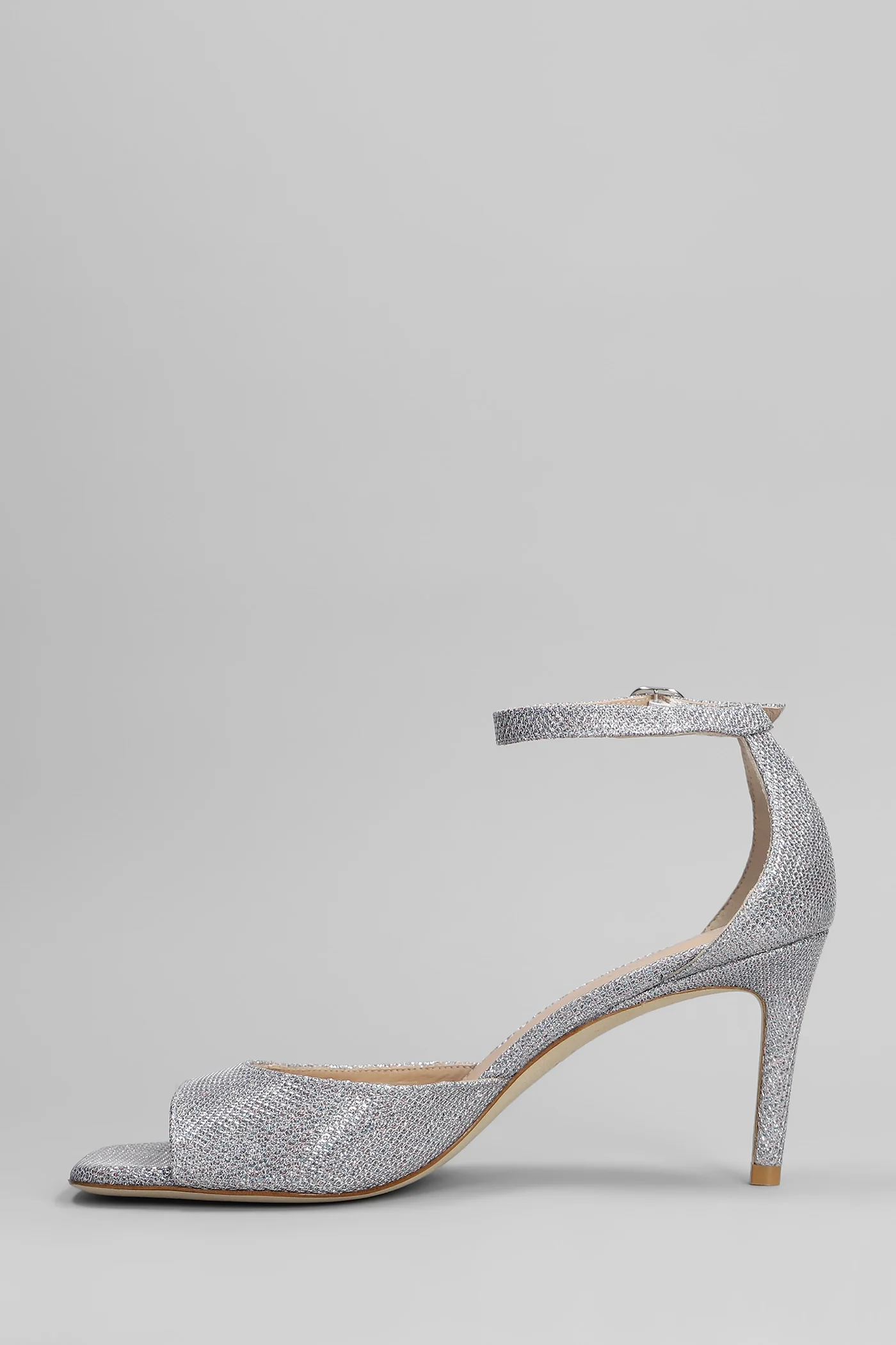 Nudistia 75 Sandals in silver leather - Image 3