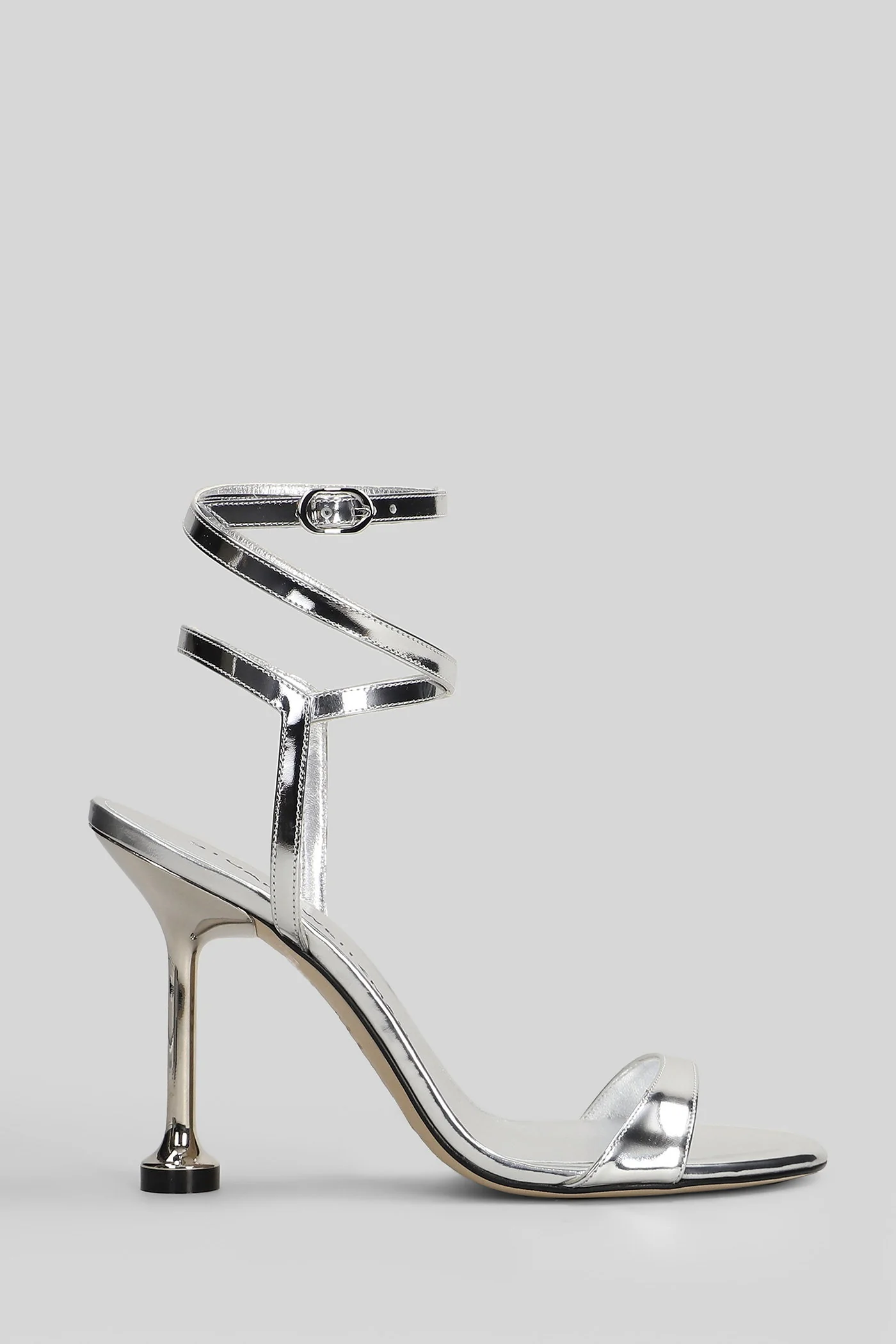 Nudistini 100 Sandals in silver leather