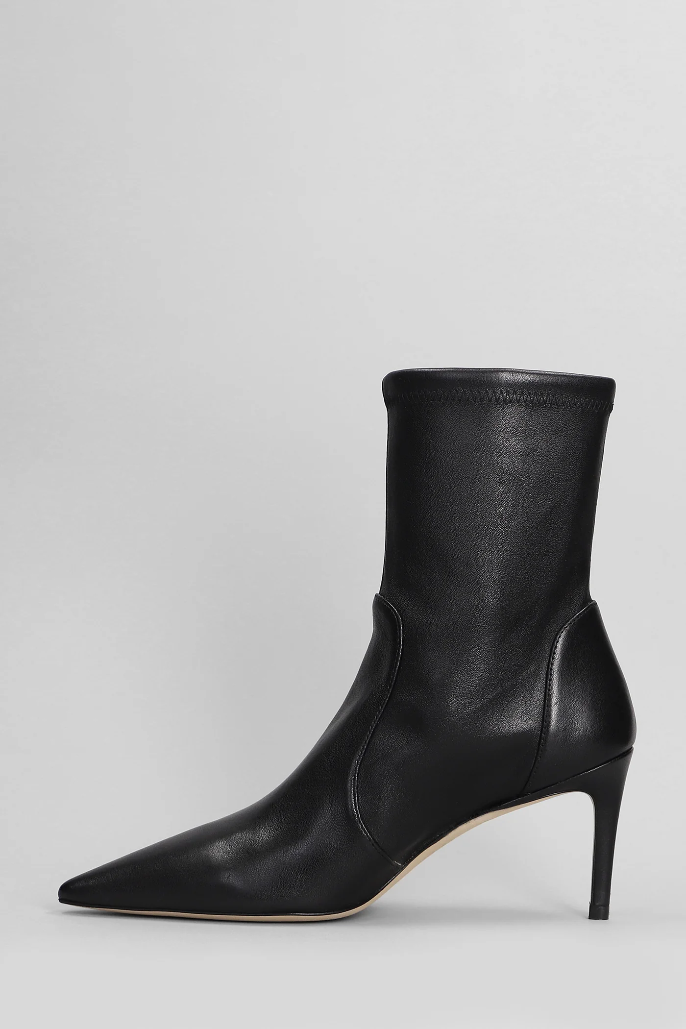 Stuart 75 High heels Ankle boots in black leather - Image 3